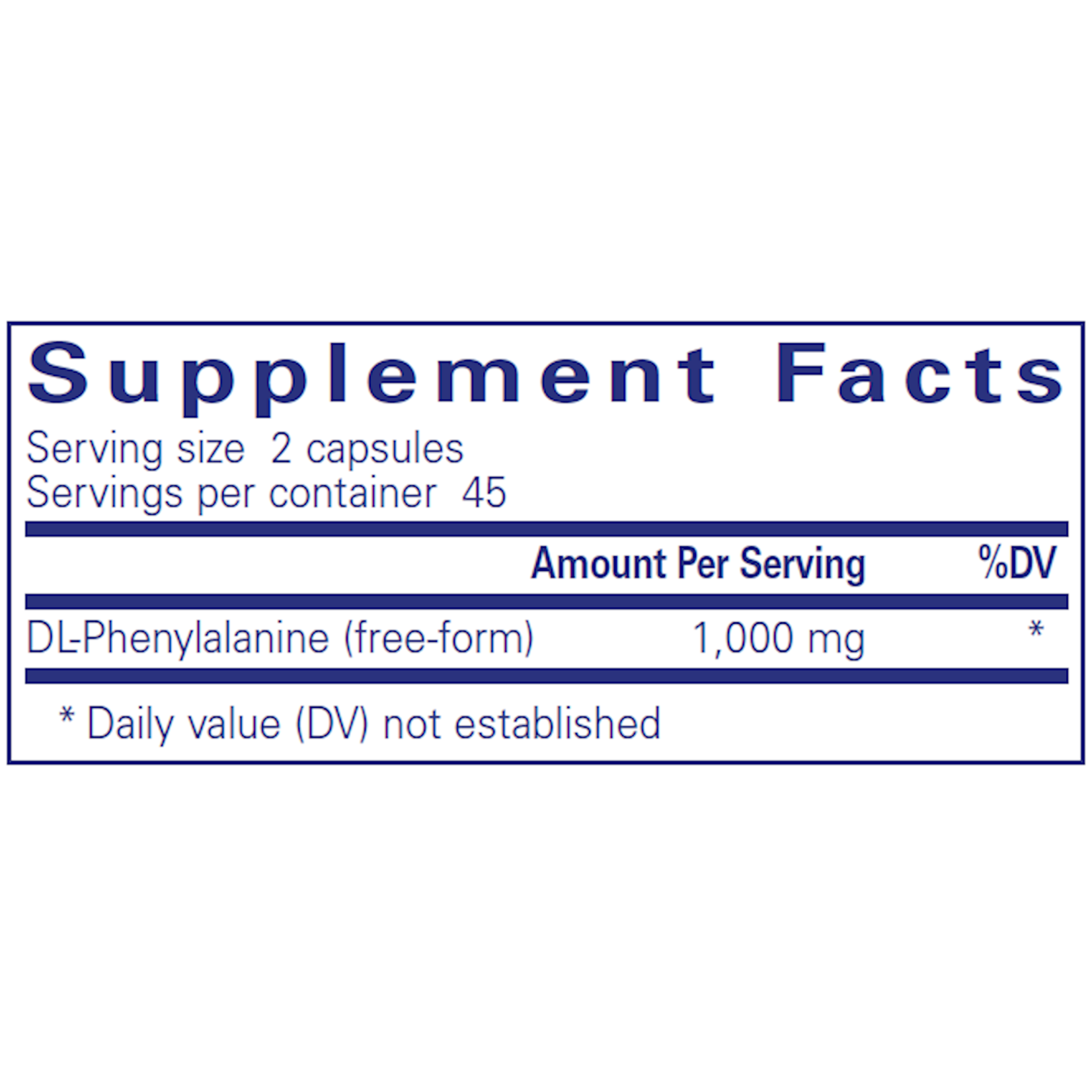 Pure Encapsulations DL-Phenylalanine 500mg 90c Pure Encapsulations