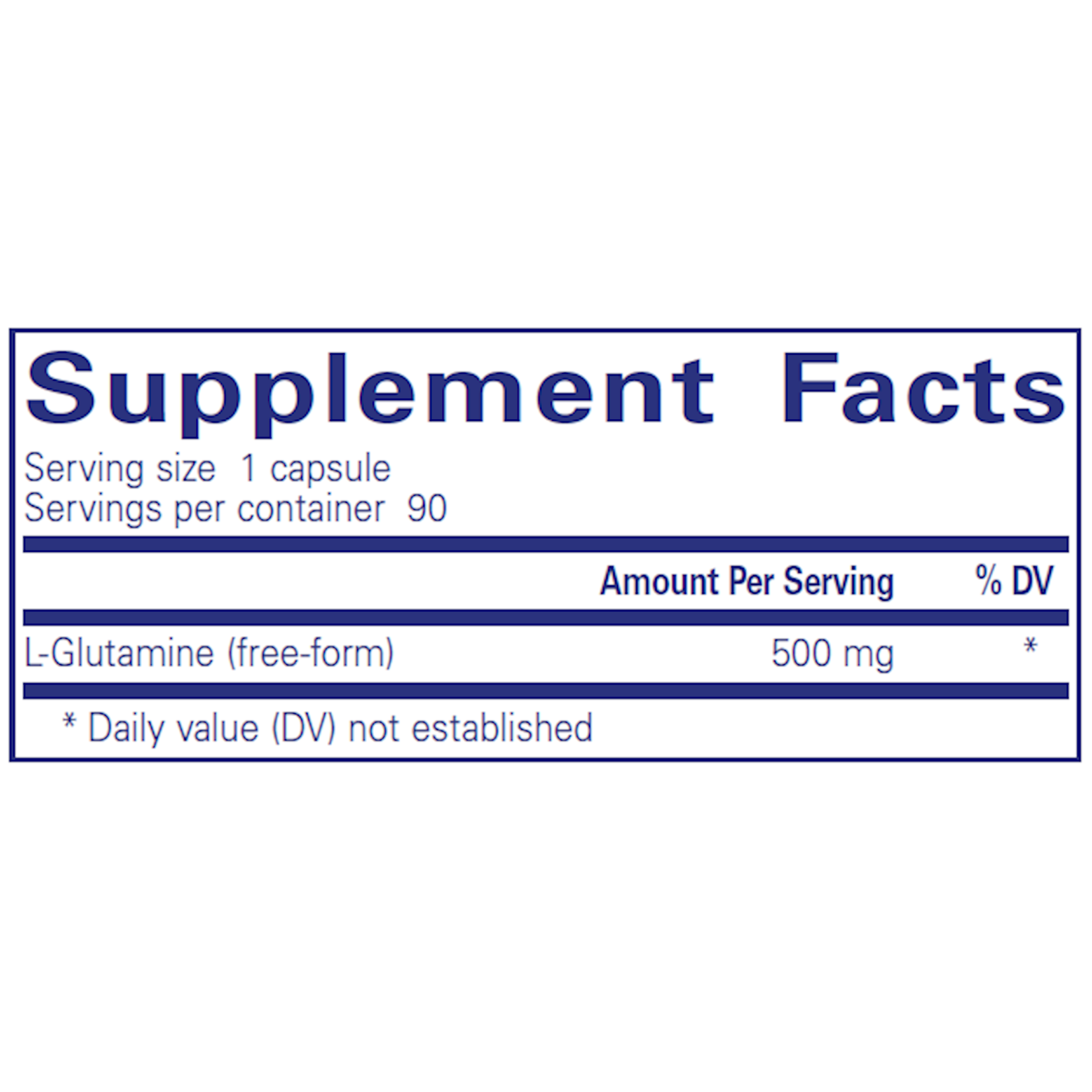 Pure Encapsulations L-Glutamine 500mg 90c Pure Encapsulations