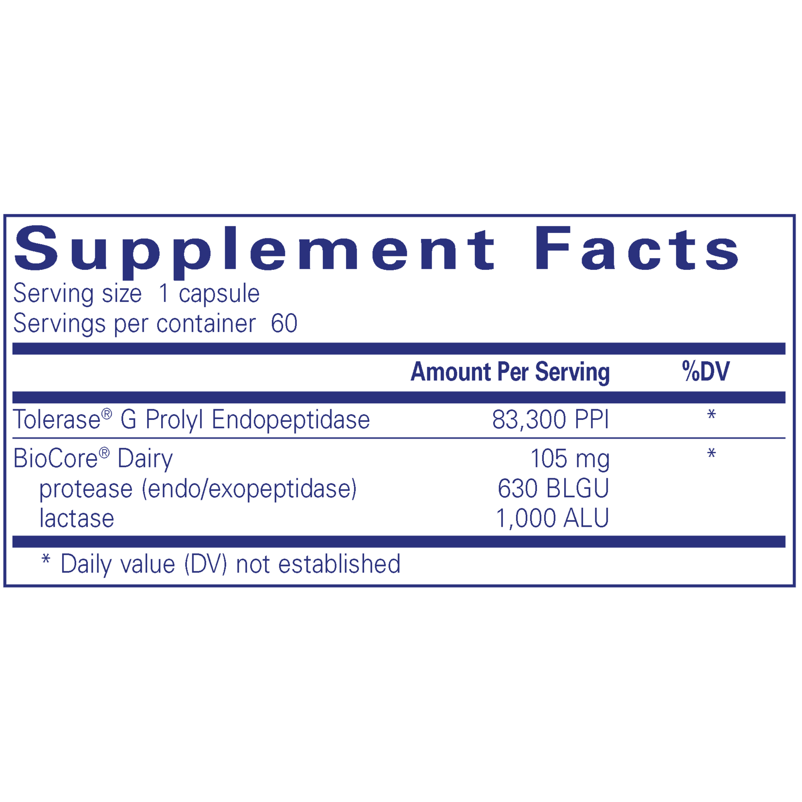 Pure Encapsulations Gluten/Dairy Digest 60c Pure Encapsulations