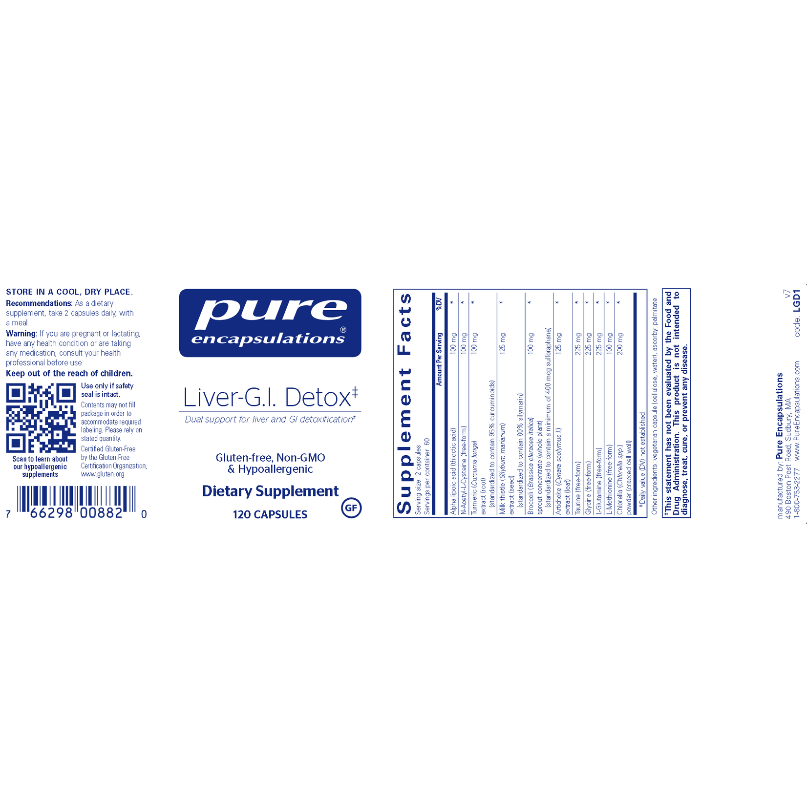 Pure Encapsulations Liver G.I. Detox 120c Pure Encapsulations