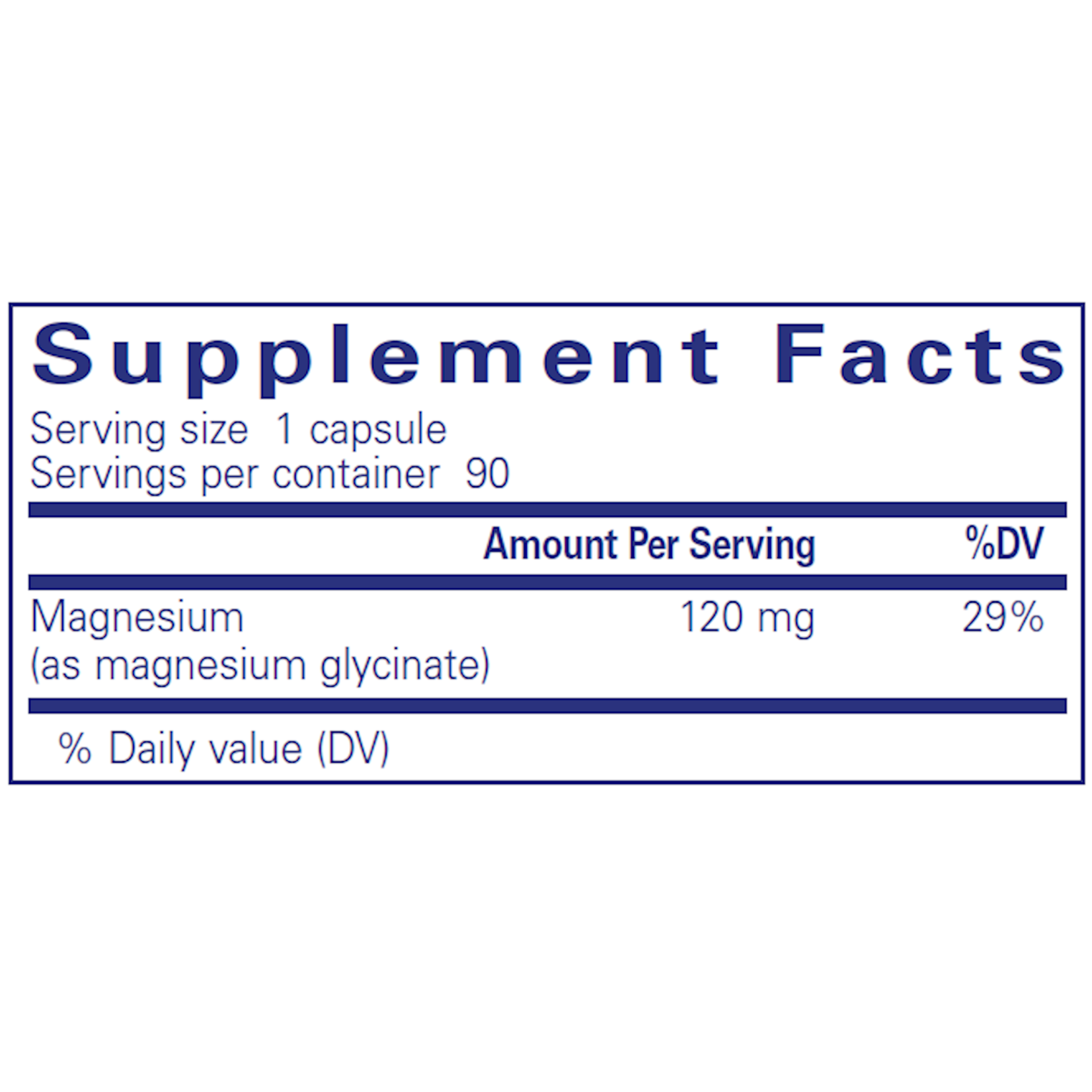 Pure Encapsulations Magnesium (glycinate) 120mg 90c Pure Encapsulations