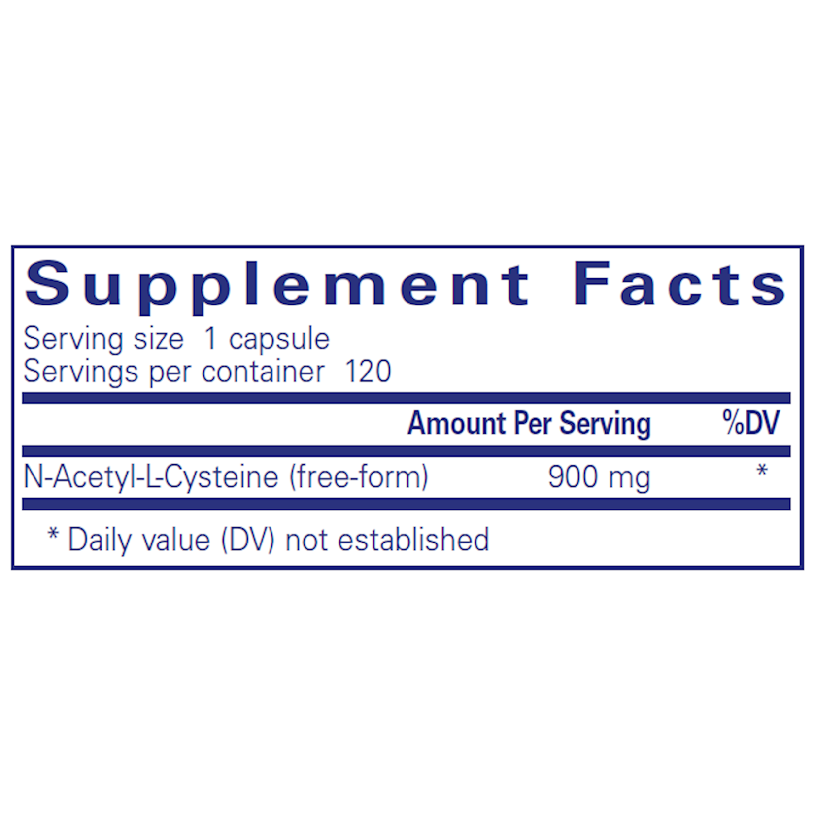 Pure Encapsulations NAC (N-Acetyl-l-Cysteine) 900mg 120c Pure Encapsulations