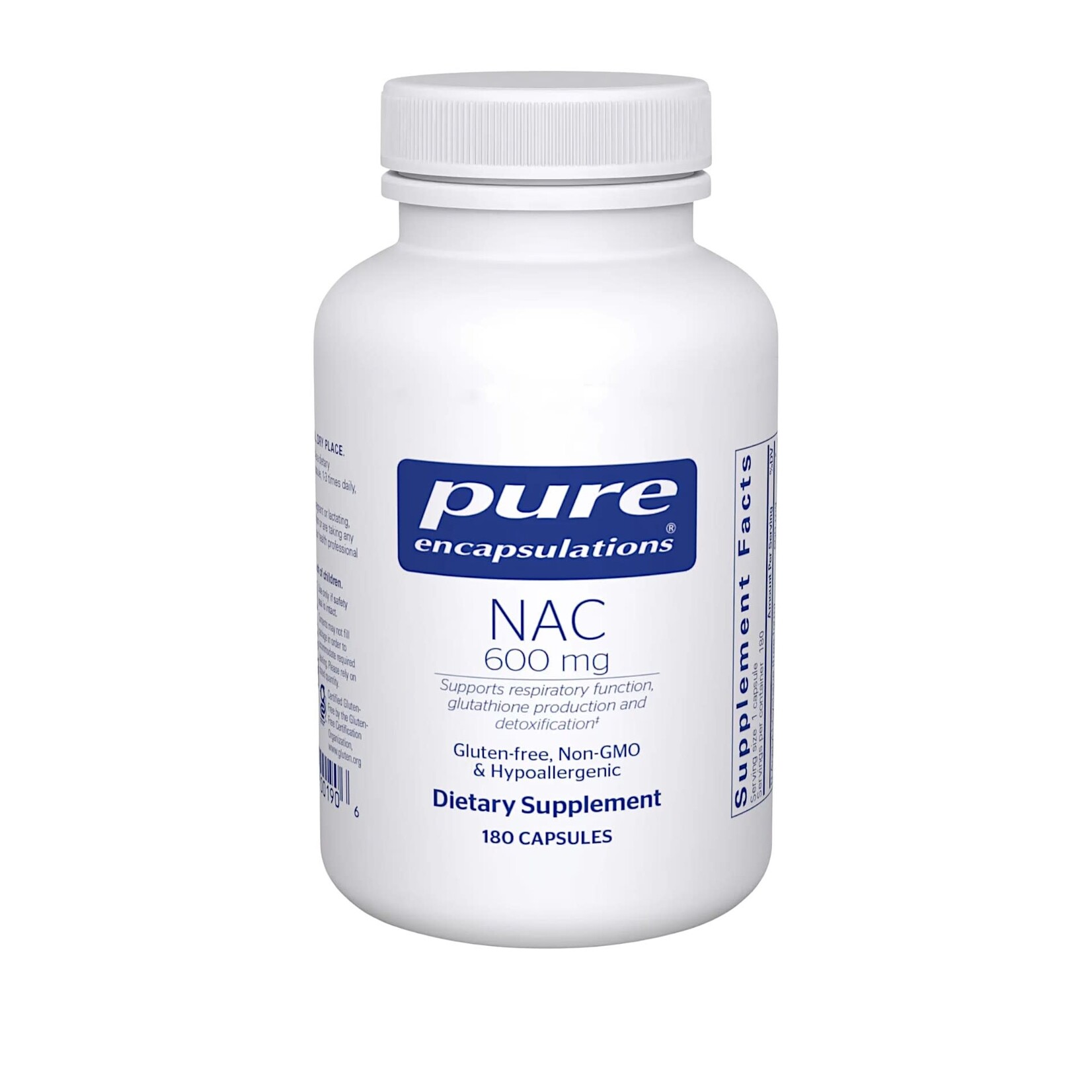 Pure Encapsulations NAC (N-Acetyl-l-Cysteine) 600mg 180c Pure Encapsulations