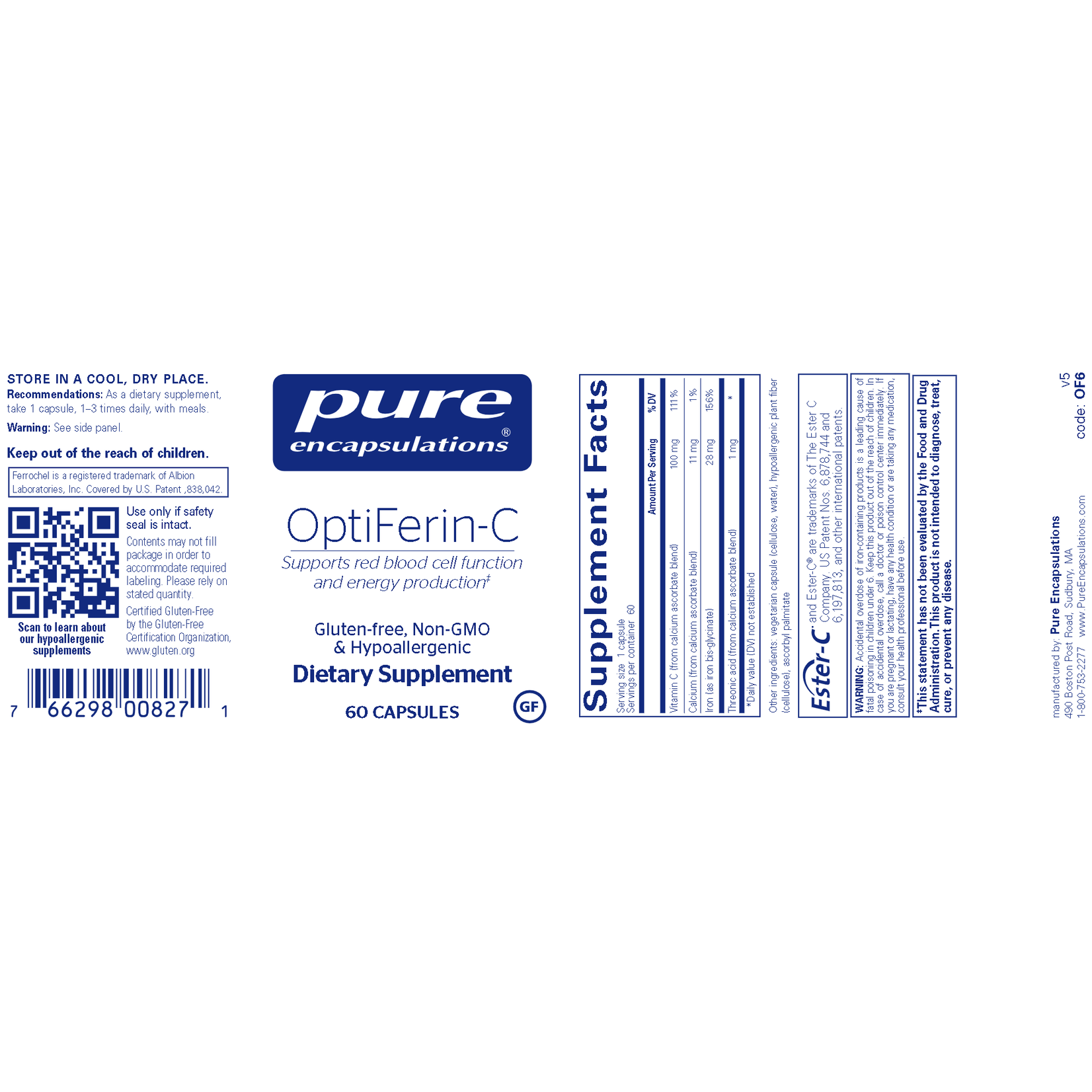 Pure Encapsulations Optiferin-C 60c Pure Encapsulations