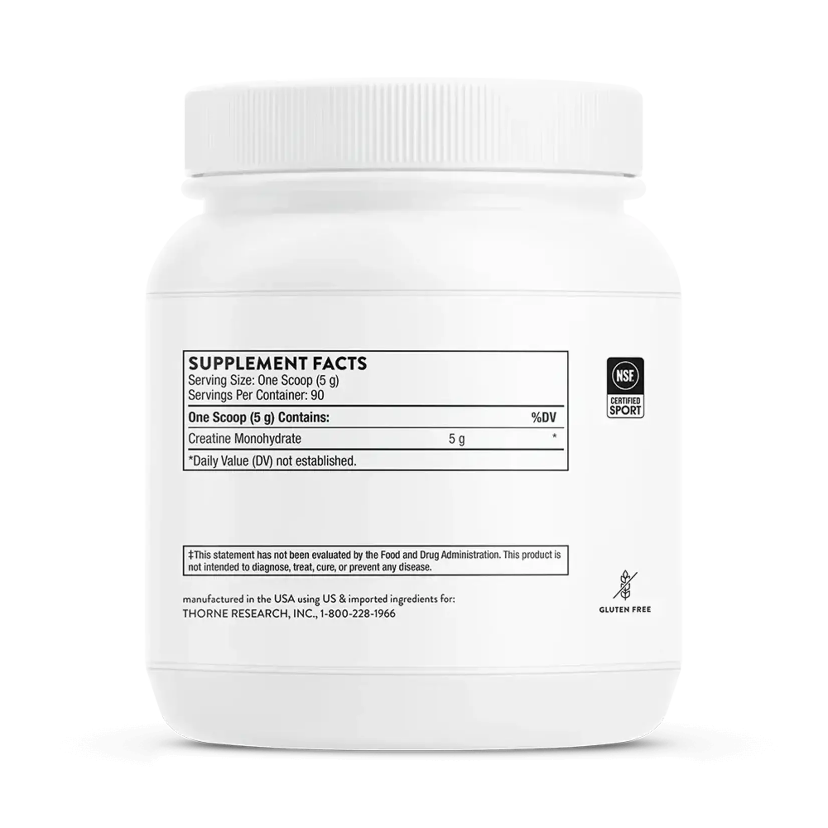 Thorne Research Creatine  (NSF Certified for sport) 5g 16oz Thorne