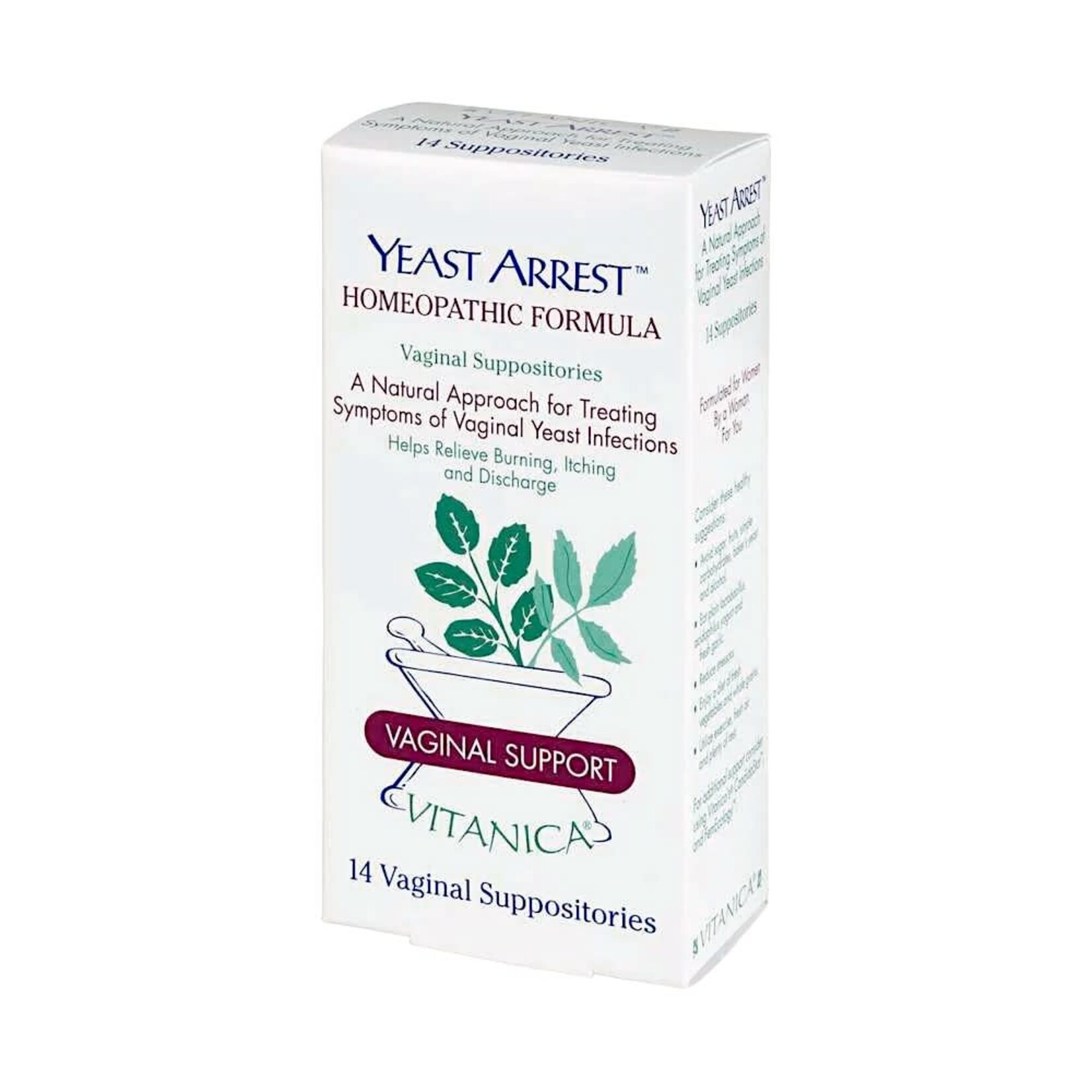 Vitanica Yeast Arrest 14 suppositories Vitanica