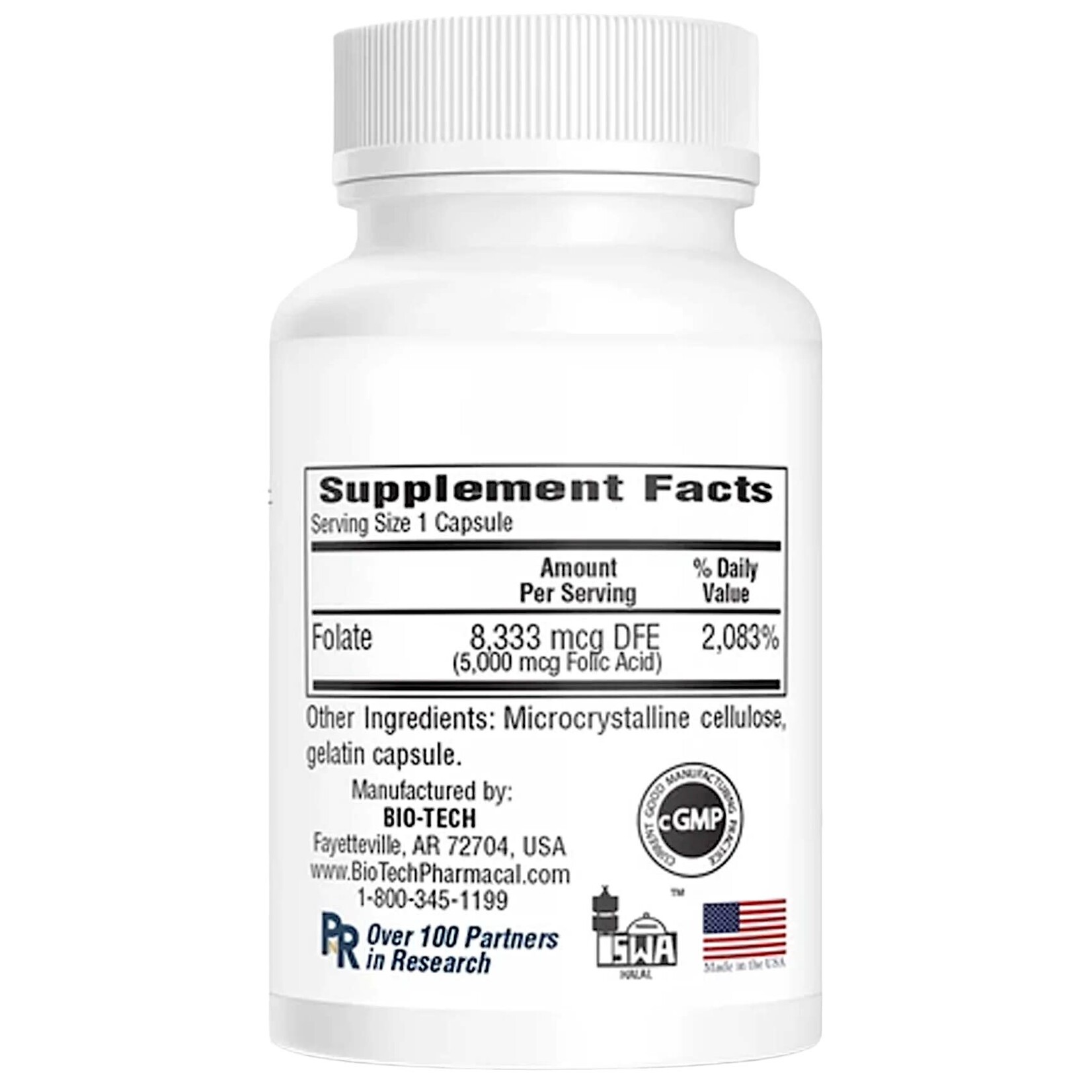 Folic Acid 5mg 100 cap BioTech *sale*