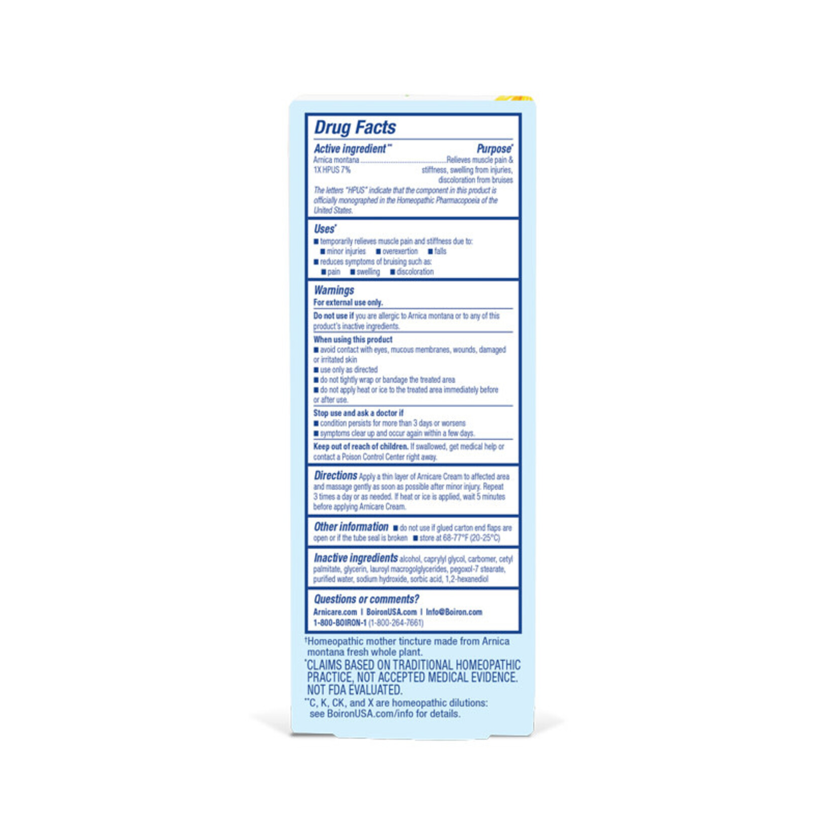 Boiron Arnicare Cream 2.5oz Boiron