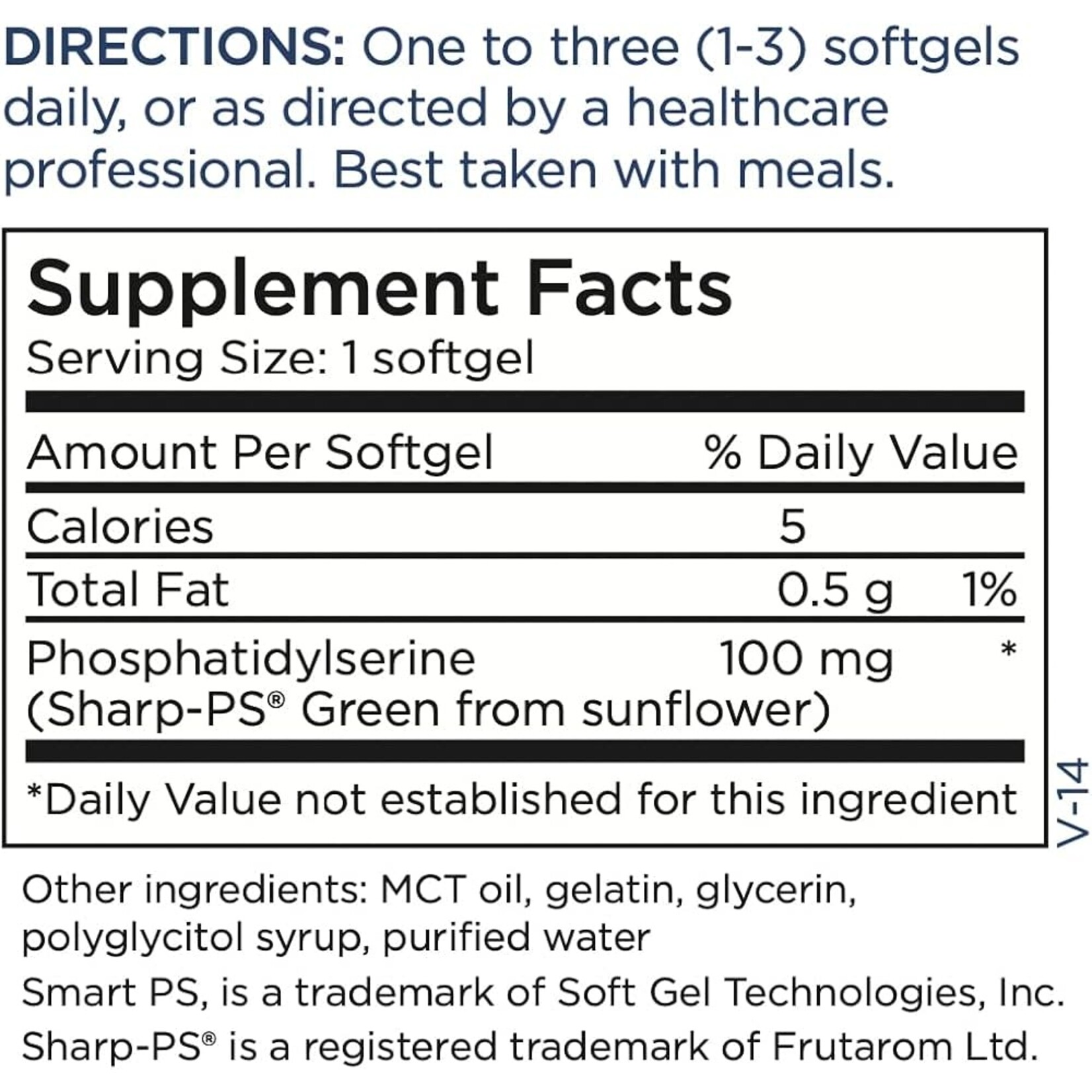 Metabolic Maintenance PS-100 Phosphatidylserine 60c Metabolic Maintenance