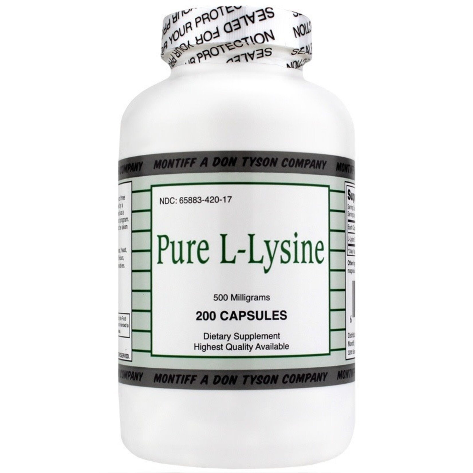 Montiff Pure L-Lysine 500mg 200c Montiff