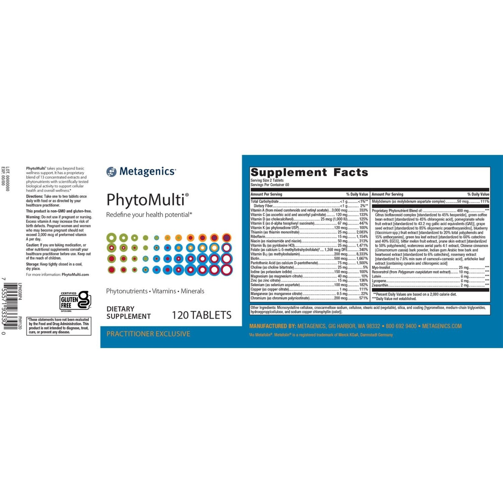 Metagenics PhytoMulti no Iron 120t Metagenics