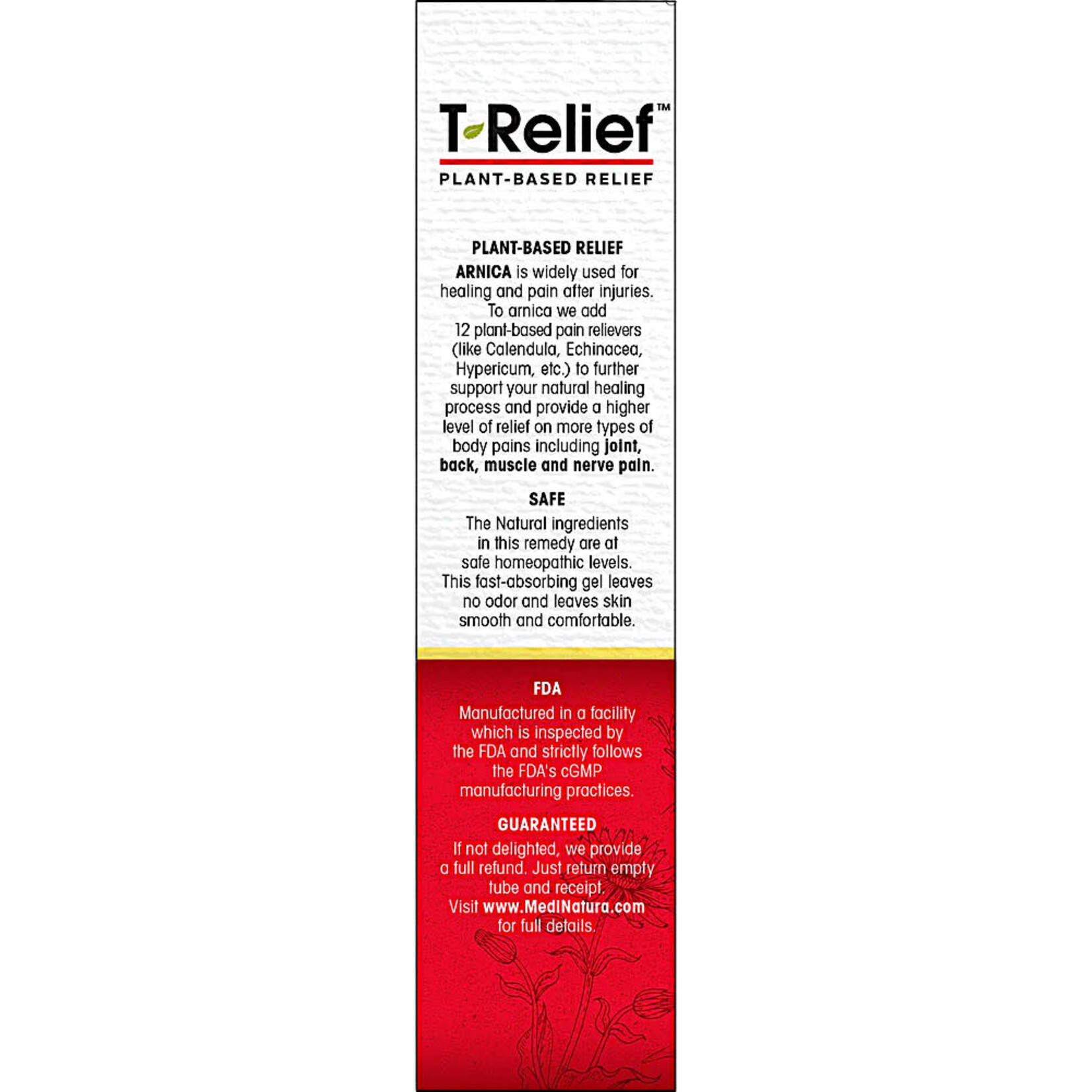 MediNatura T-relief Extra Strength Gel 3oz MediNatura