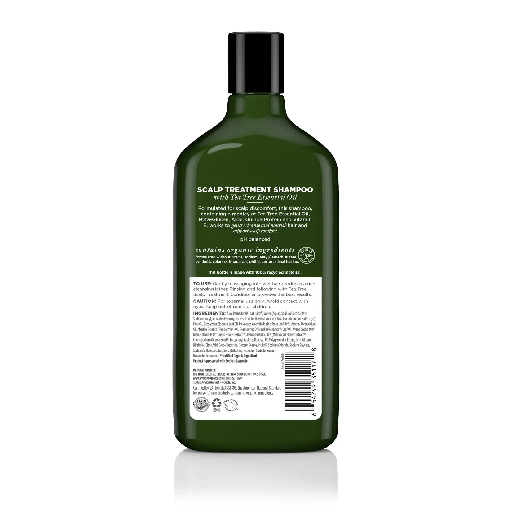 Avalon Organics Scalp Treatment Tea Tree Shampoo 11oz Avalon Organics