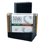 Siliski Soaps Bar Soap Tea Tree and Cedarwood with Charcoal Siliski Soaps