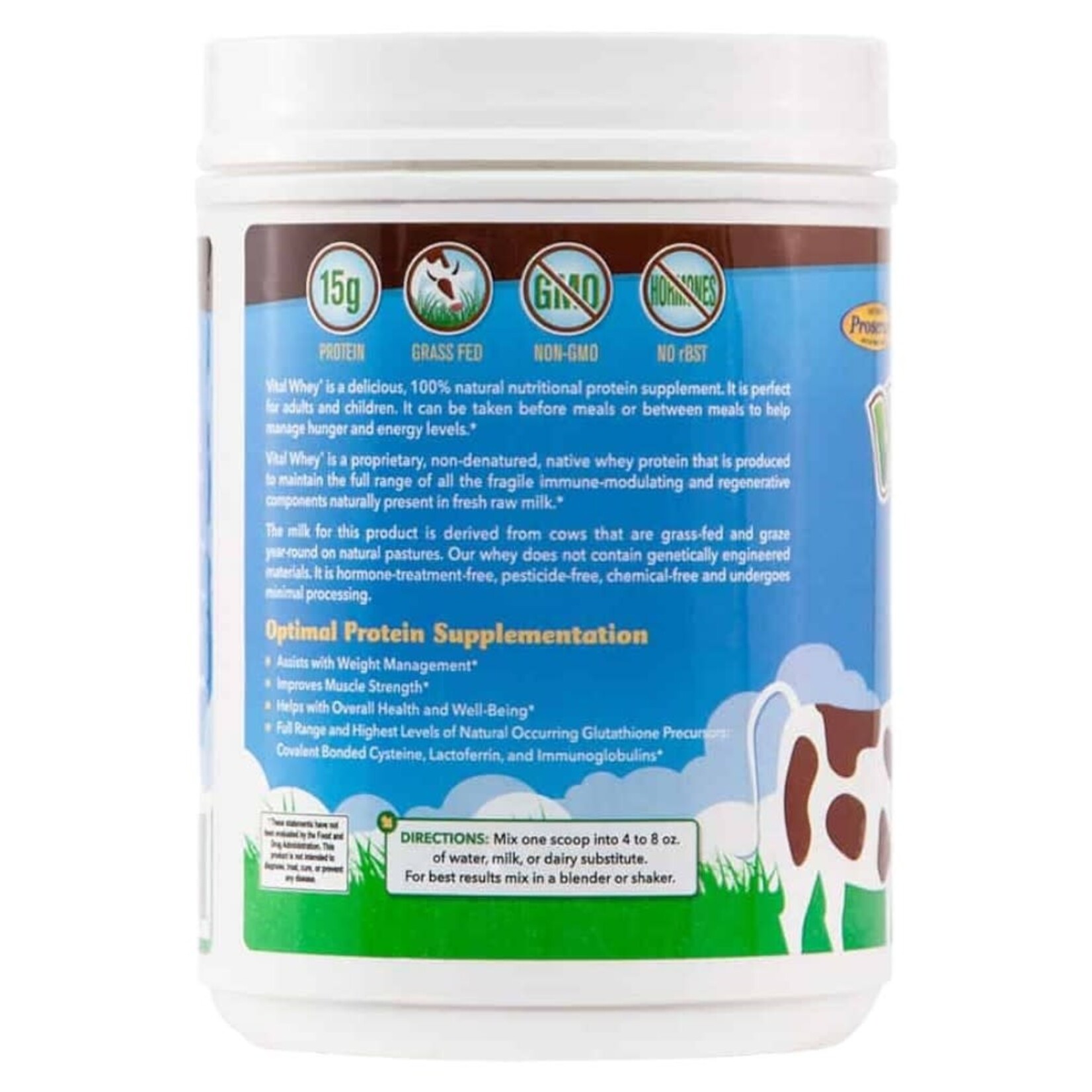 Well Wisdom Vital Whey Natural Cocoa 21 oz 30 servings Well Wisdom