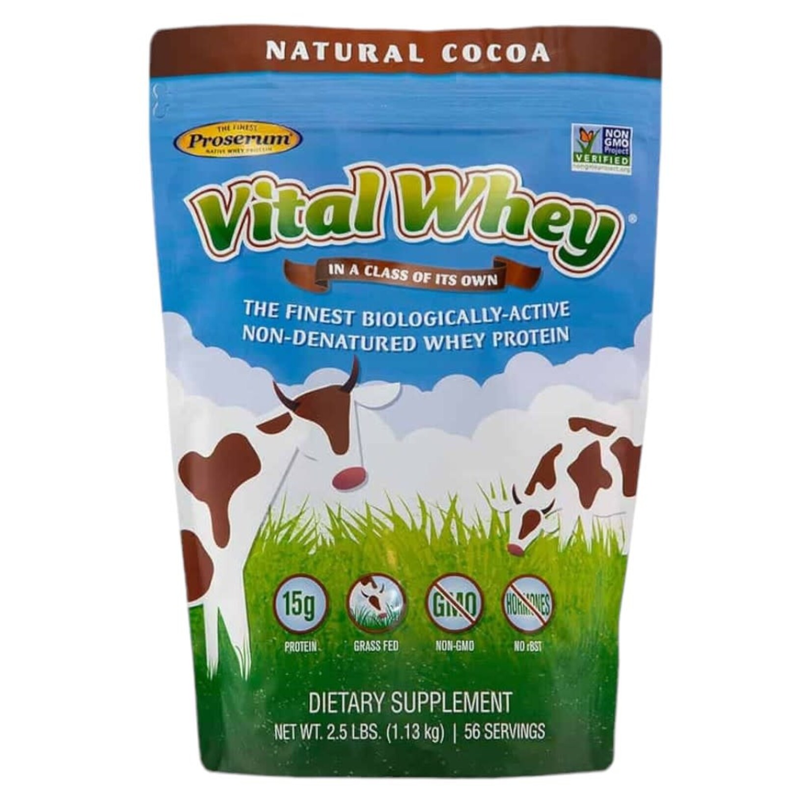 Well Wisdom Vital Whey Natural Cocoa 56 srvngs 2.5 lbs Well Wisdom