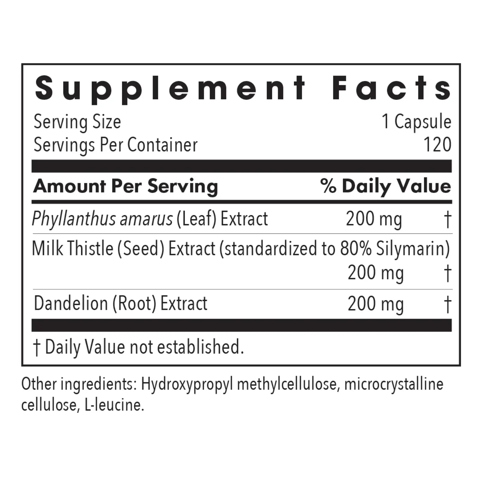 Allergy Research Group Milk Thistle Plus 120 caps Allergy Research Group