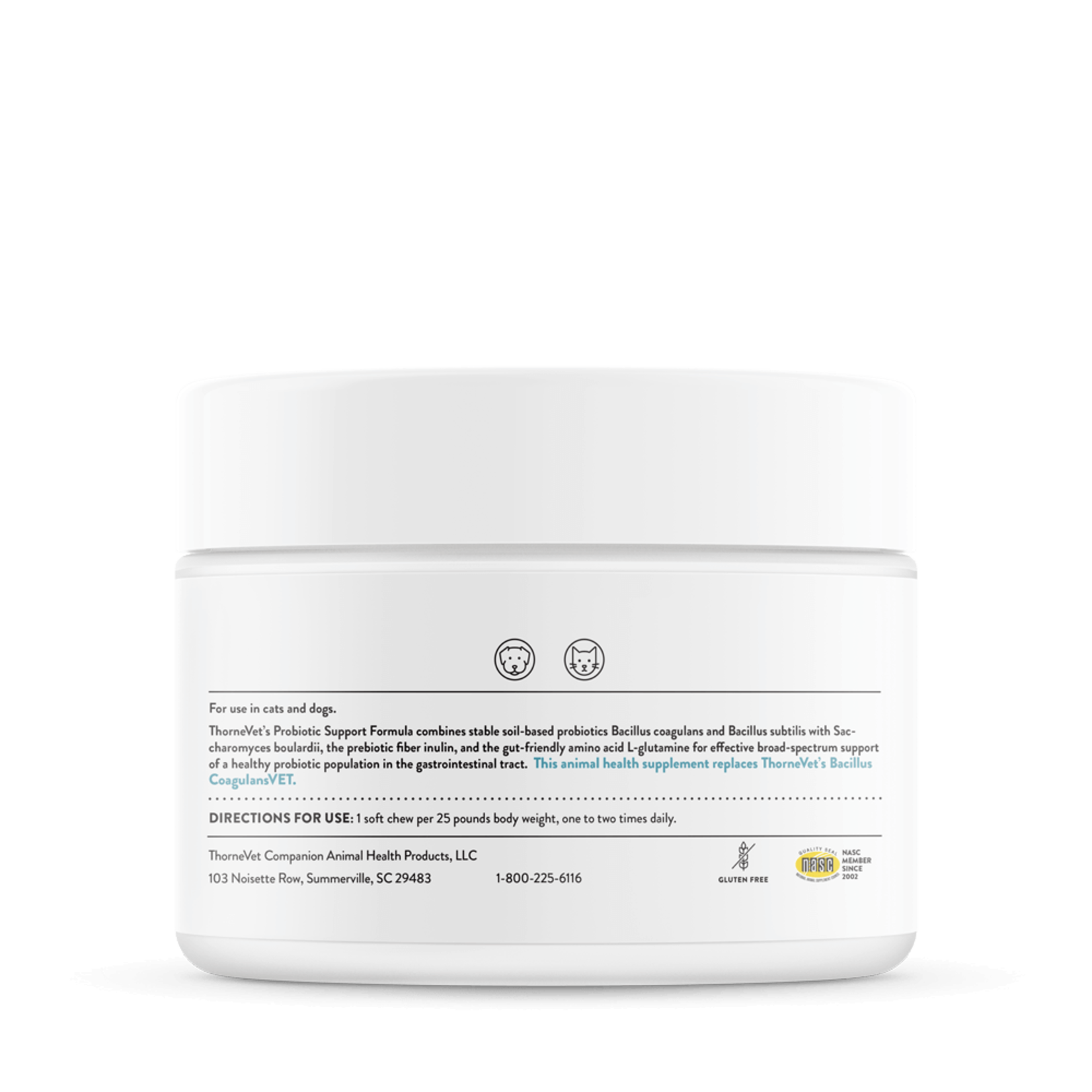 Thorne Research Probiotic Support Formula 60 chews Thorne Vet