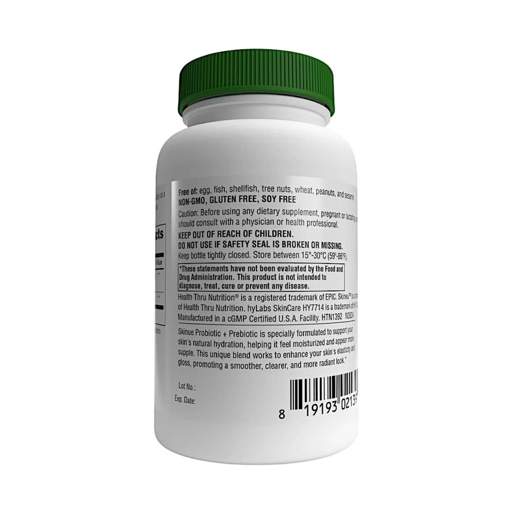 Health Thru Nutrition Skineu SKin Probiotic + Prebiotic 30c Health Thru Nutrition