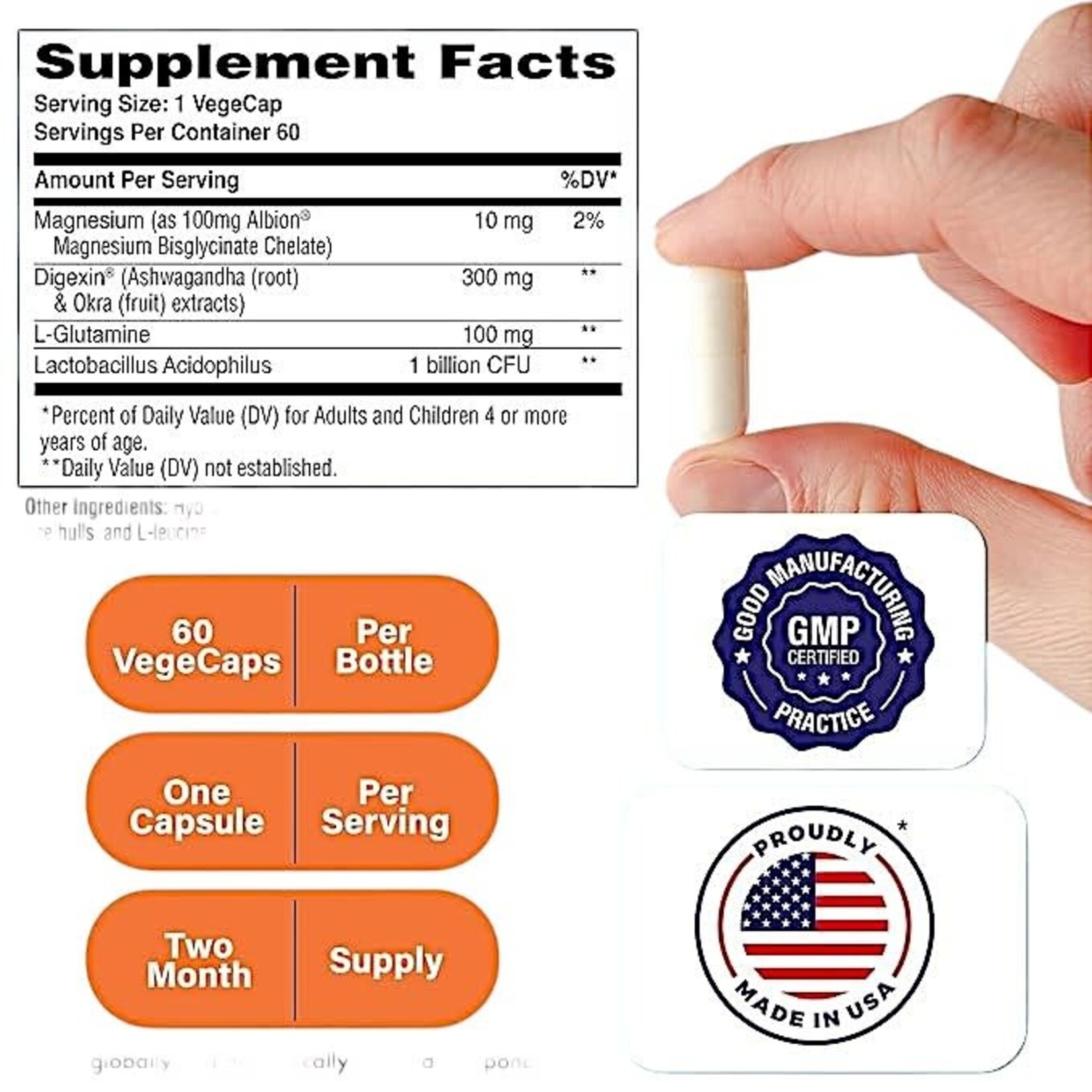 Health Thru Nutrition Mindful Gi Healthy Mind & Gut Formula 60c Health Thru Nutrition