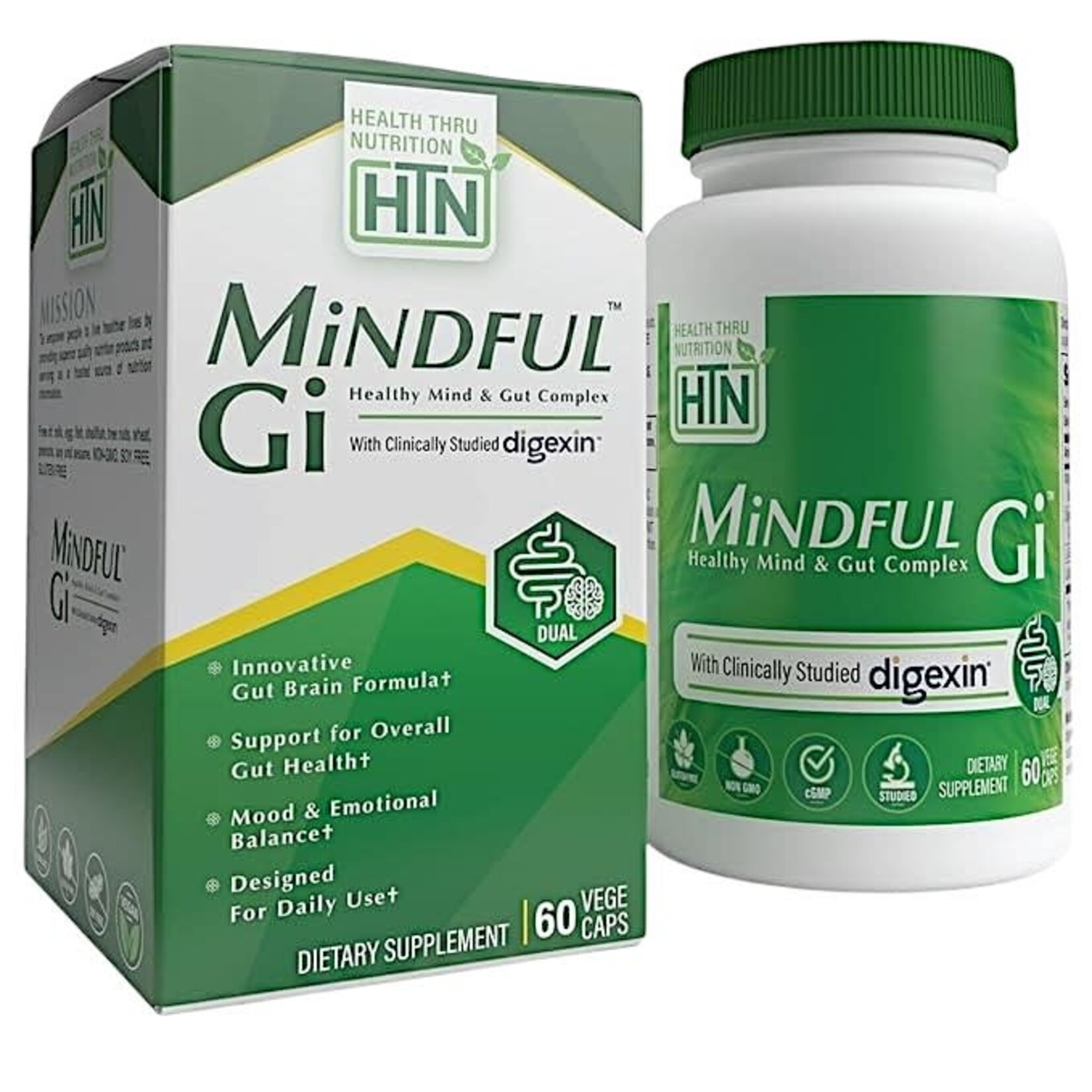 Health Thru Nutrition Mindful Gi Healthy Mind & Gut Formula 60c Health Thru Nutrition