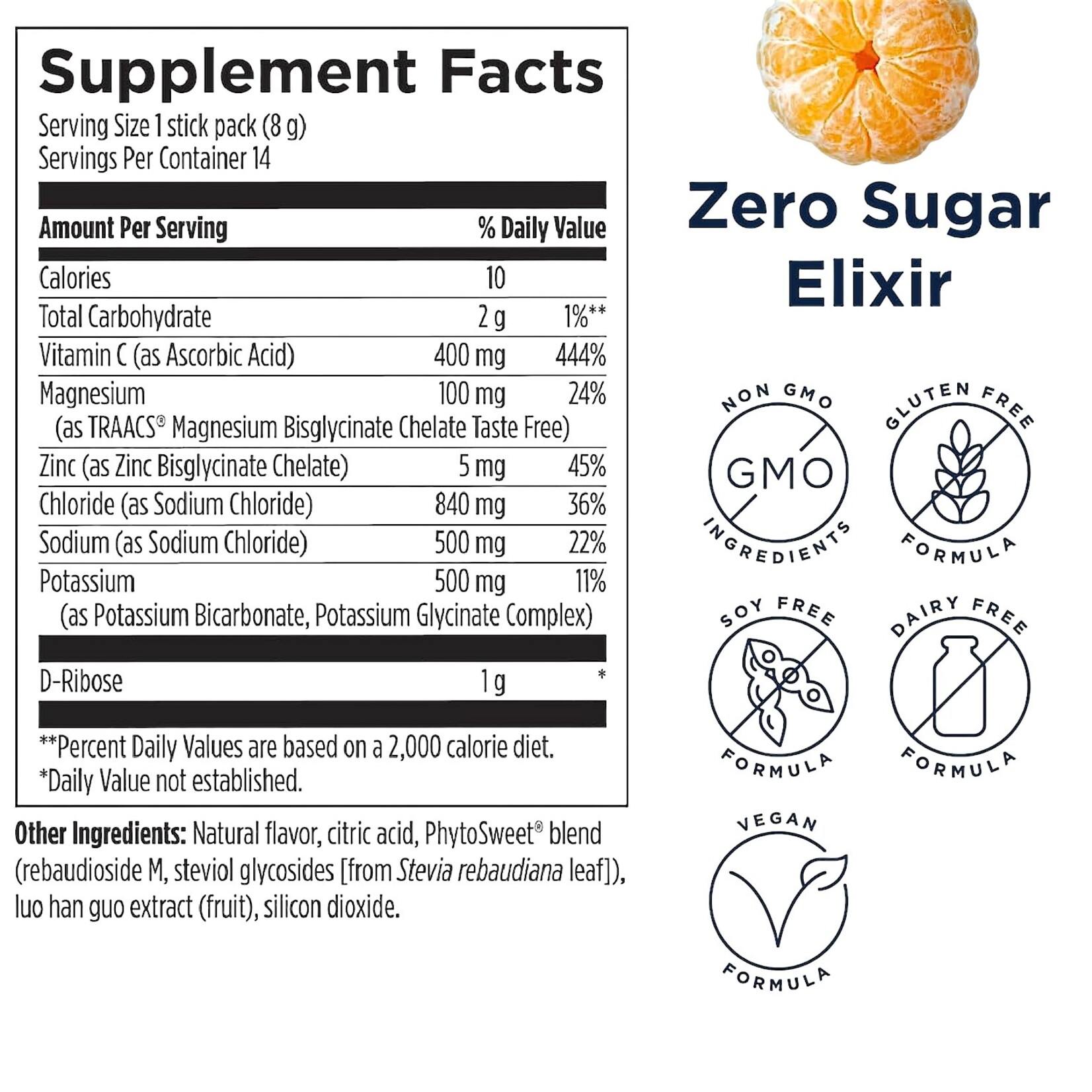 Designs for Health ElectroPure Hydration Clementine 14 stx. Designs for Health