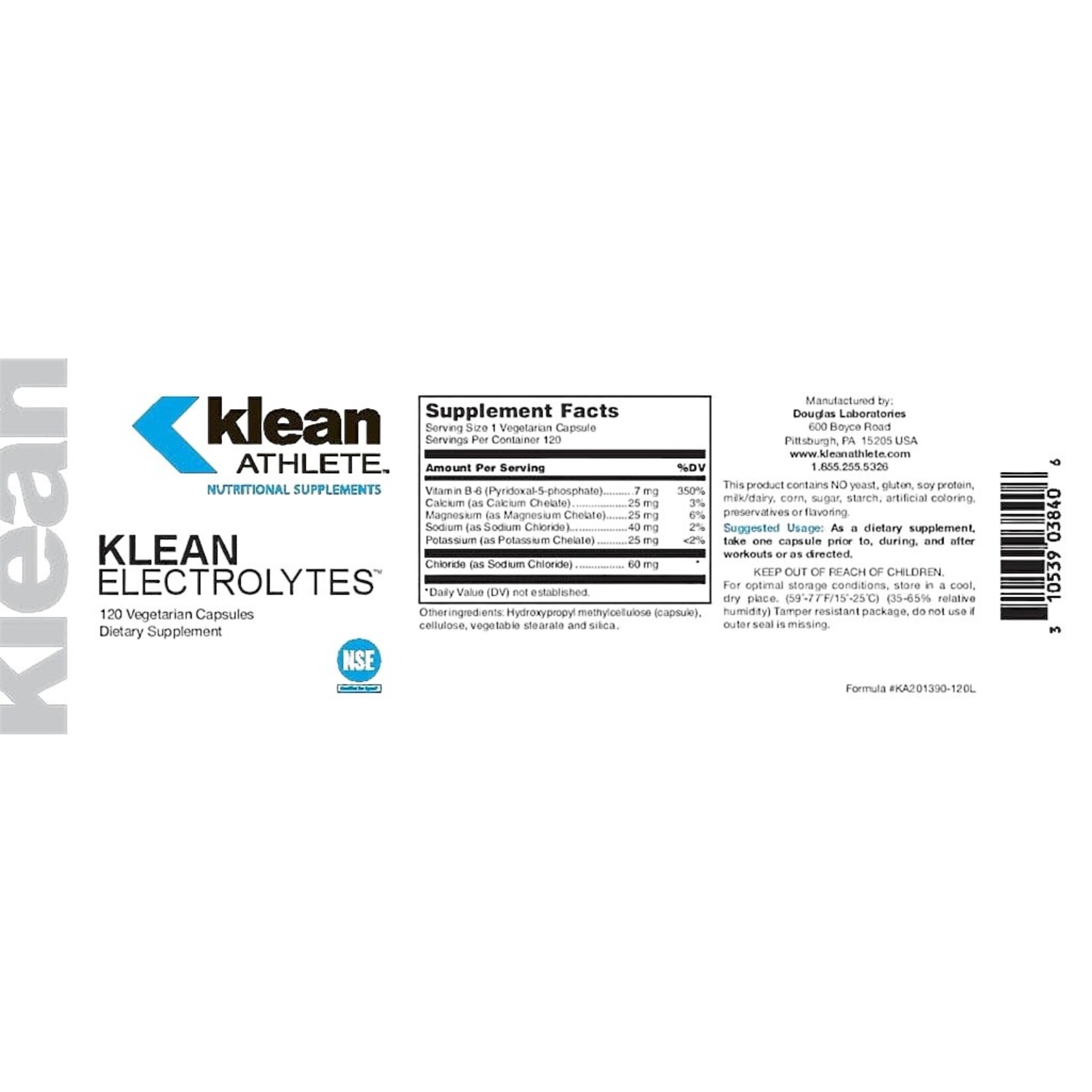Douglas Laboratories Klean Electrolytes 120c Douglas Laboratories