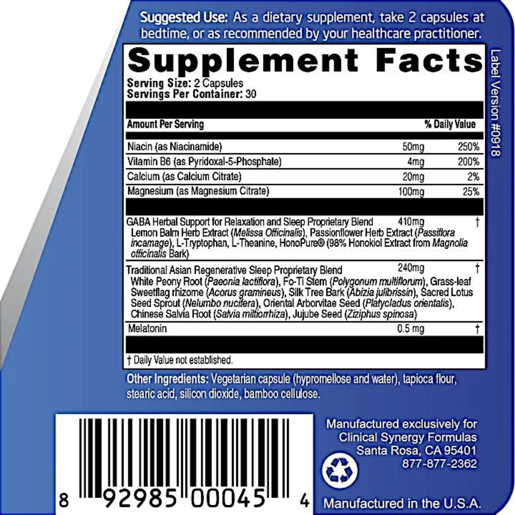 Clinical Synergy RegeneRest 60c Clinical Synergy