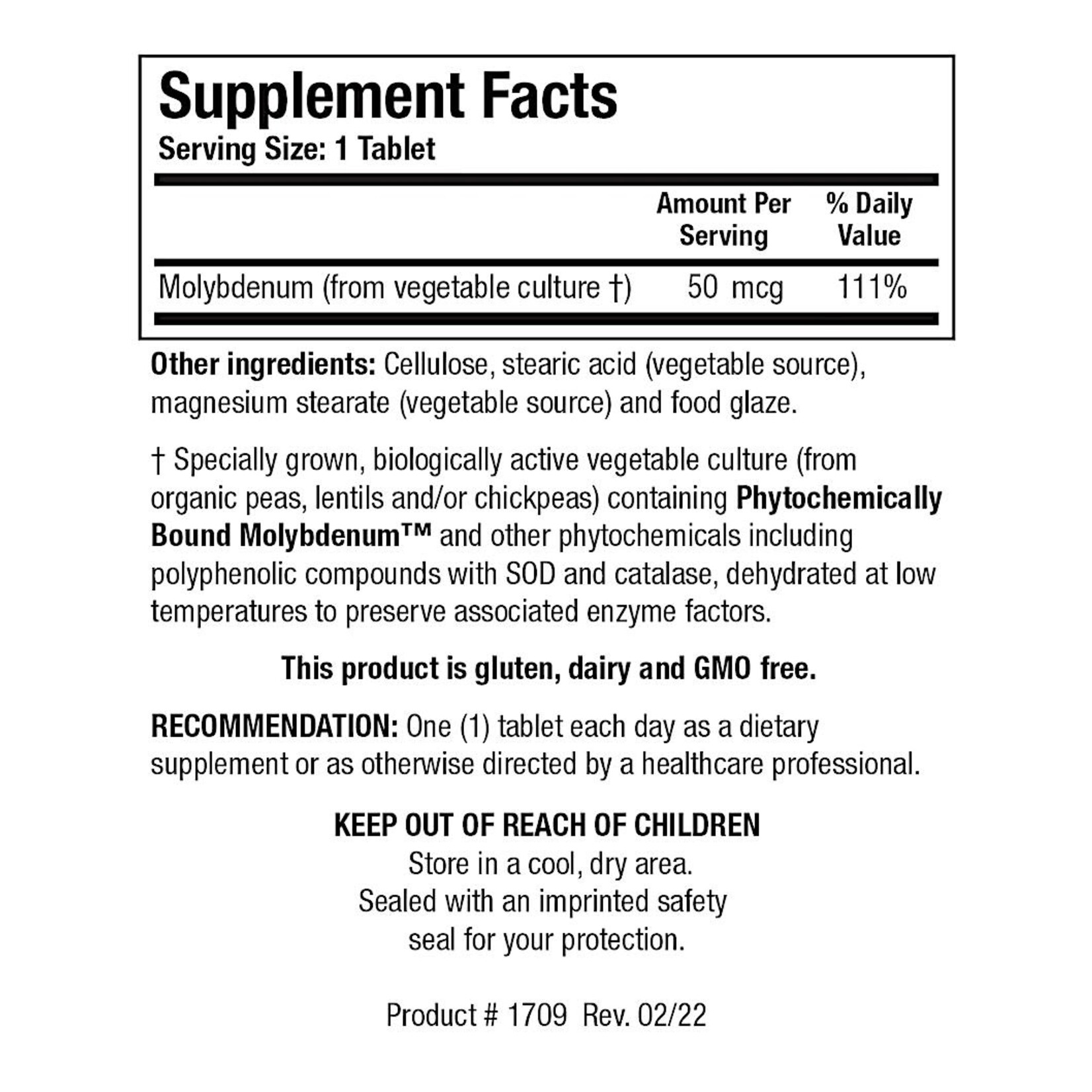 Biotics Research Mo-Zyme 50mcg 100t Biotics Research