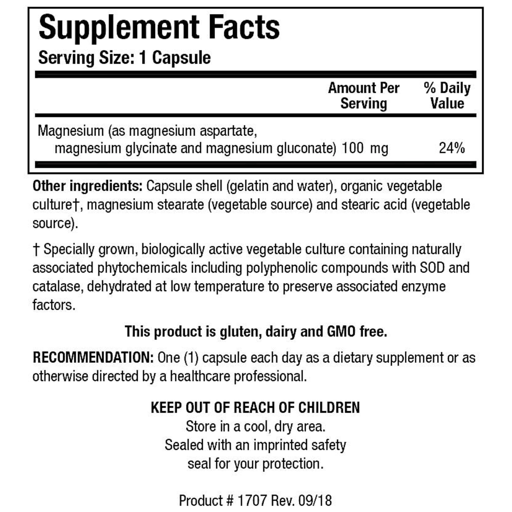 Biotics Research Mg-Zyme 100mg 100c Biotics Research