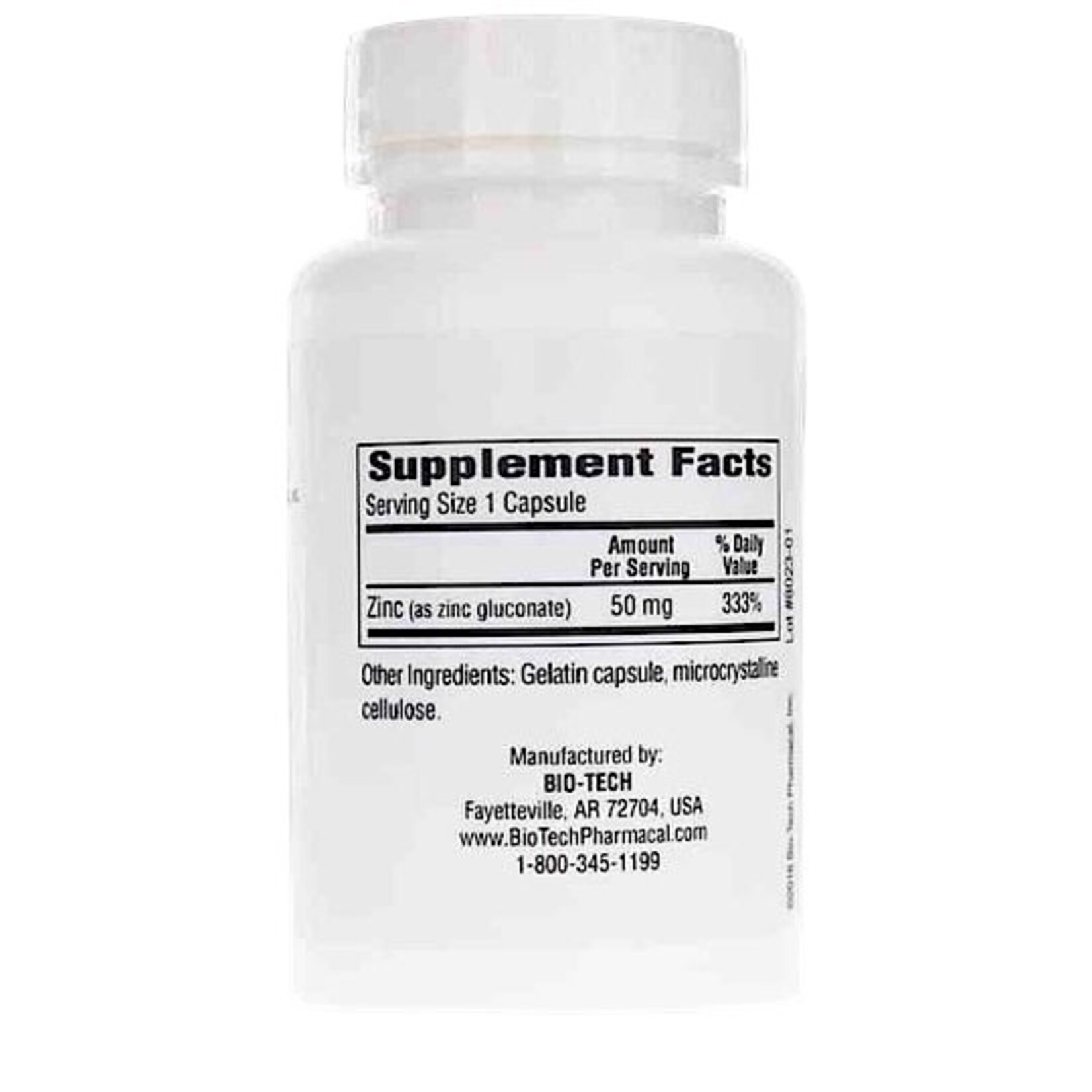 Bio Tech ZN-50 Zinc Gluconate 50mg 100c Bio Tech