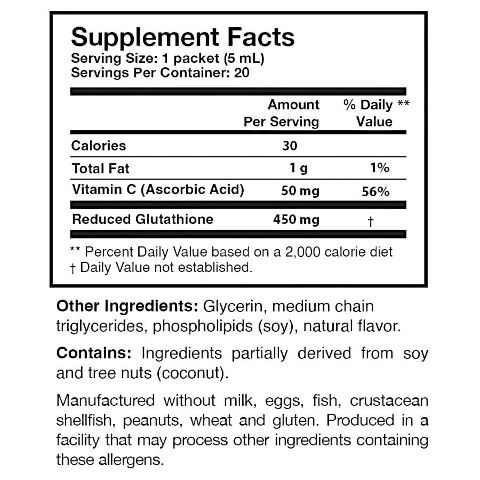 Researched Nutritionals Tri-Fortify Liposomal Glutathione 20packets Orange Researched Nutritionals