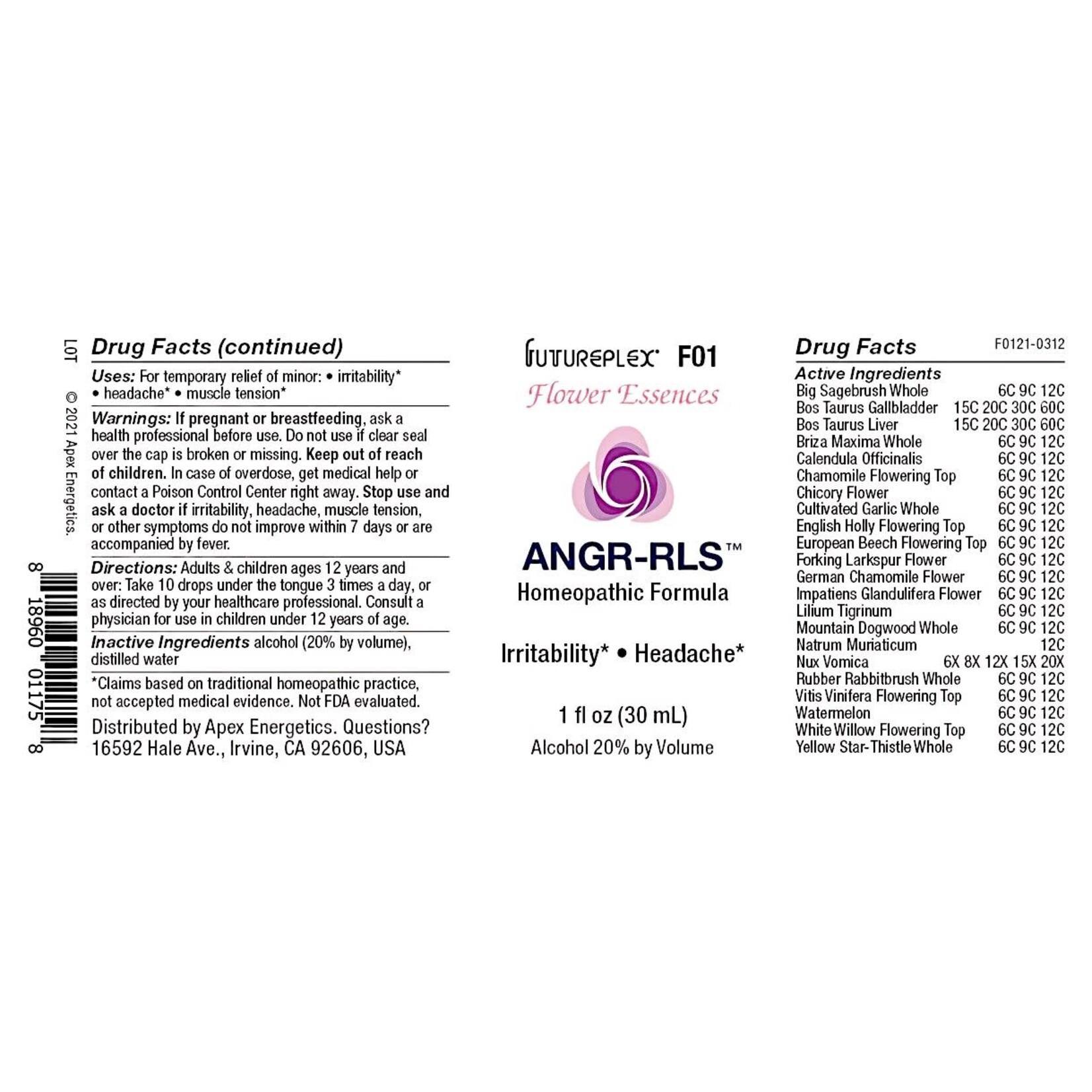 Apex Energetics ANGR-RLS F01 1oz Futureplex