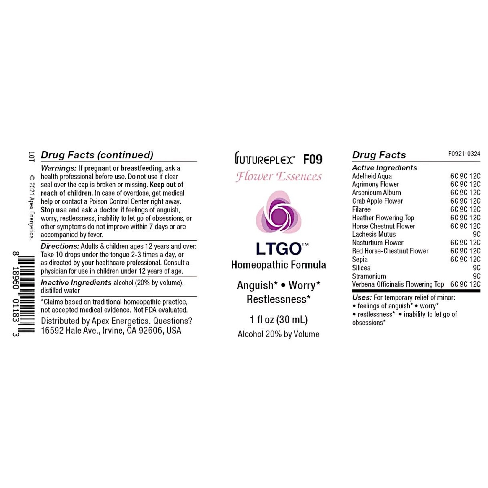Apex Energetics LTGO F09 1oz Futureplex