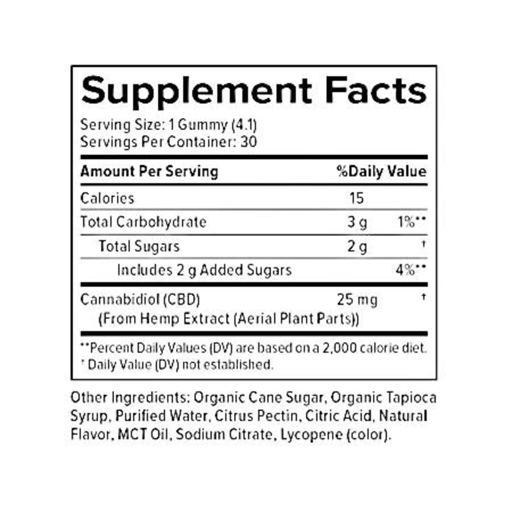 CV Sciences CBD Gummies Wild Berry 25mg 30c CV Sciences