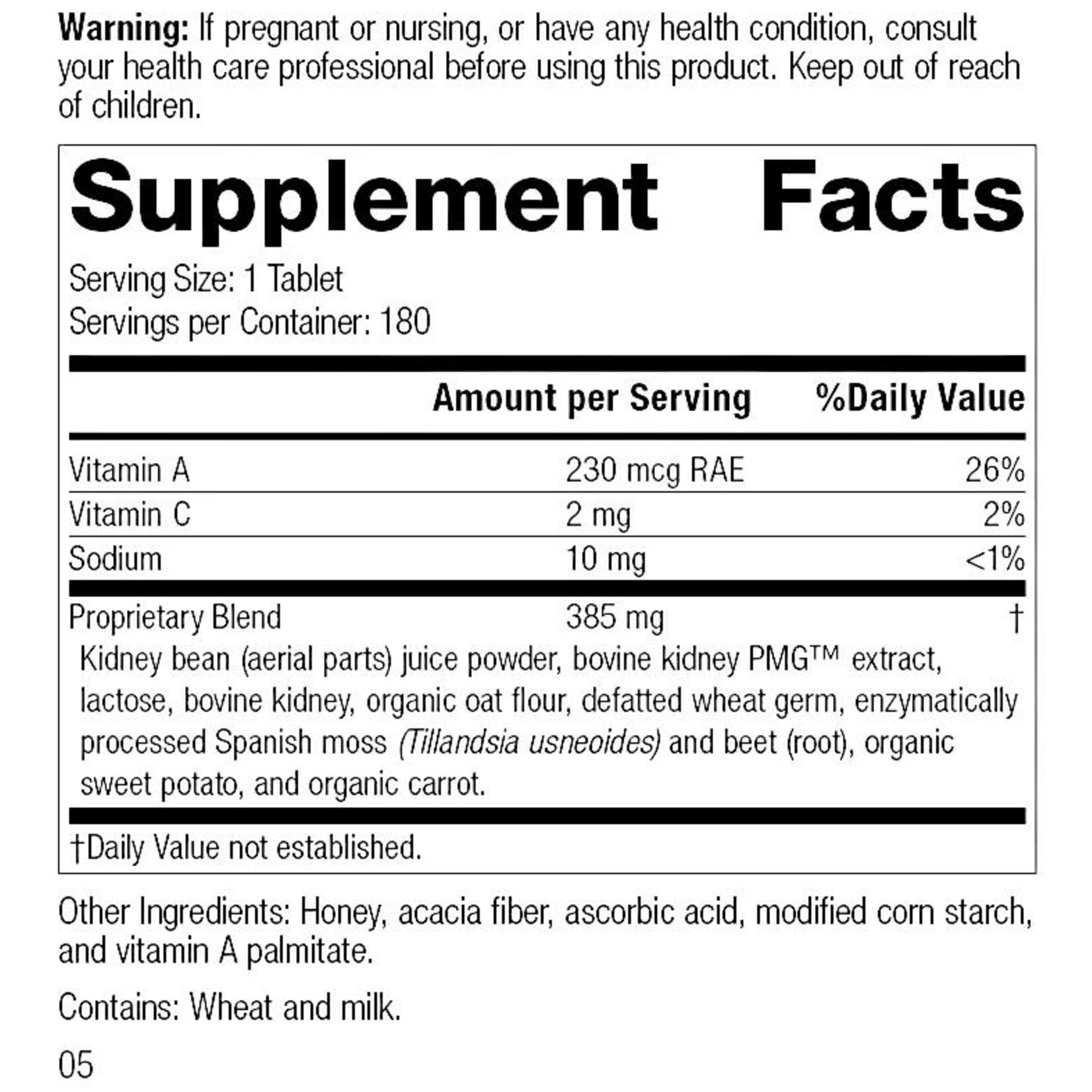 Standard Process Renafood 180c Standard Process