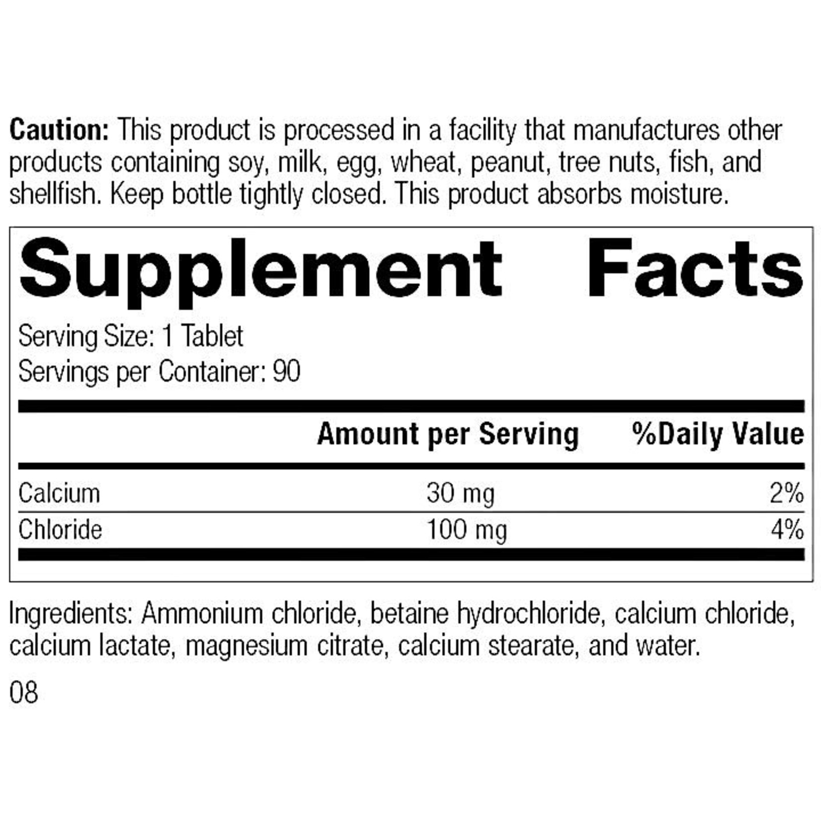 Cal-Amo 90t Standard Process