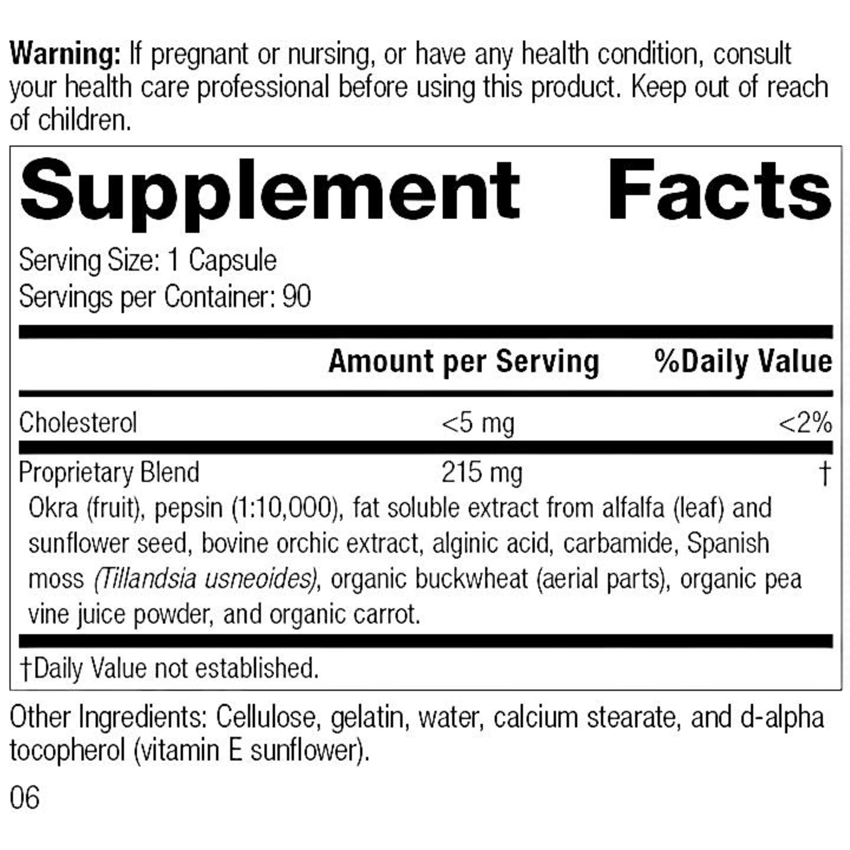 Okra Pepsin E3 90c Standard Process