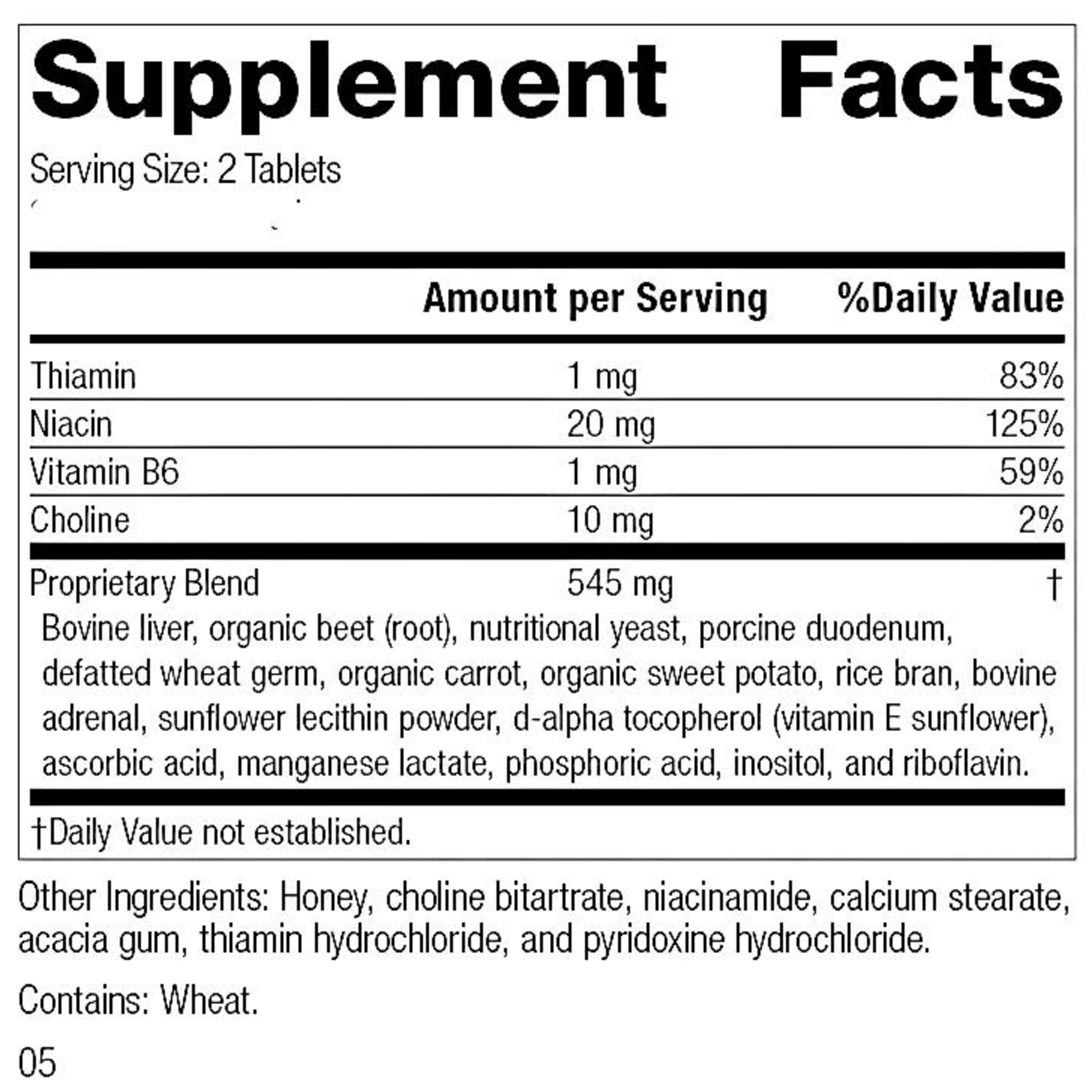 Cataplex B 360t Standard Process