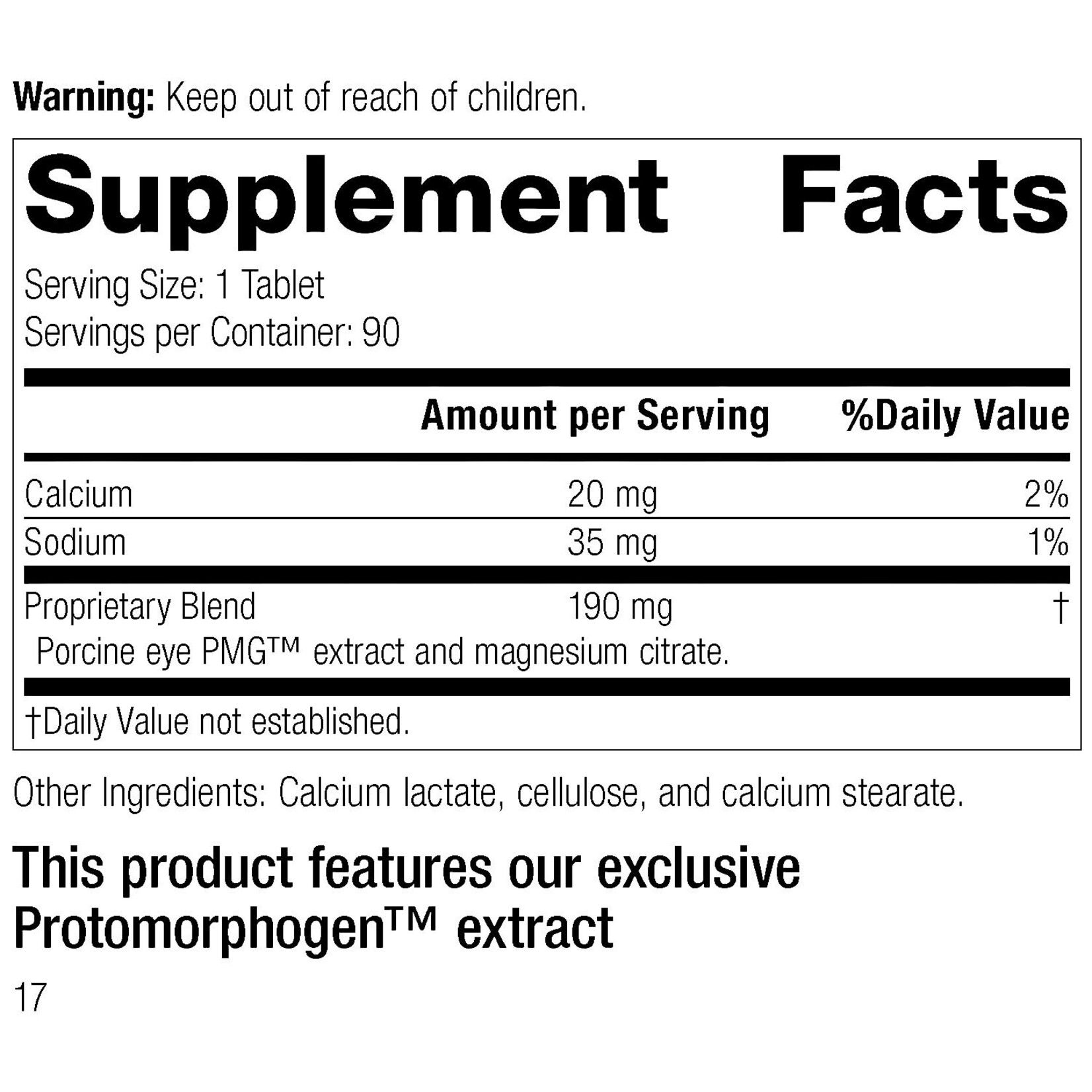 Oculotrophin PMG 90t Standard Process