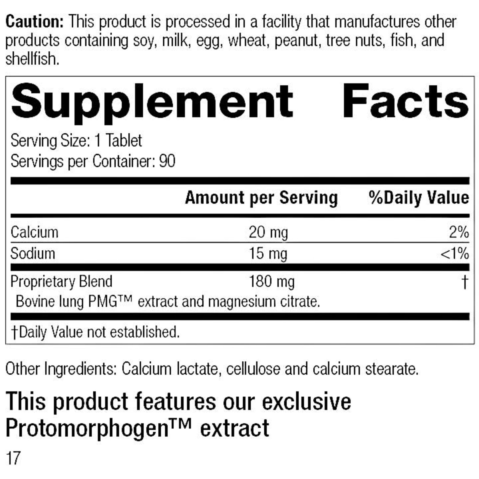 Pneumotrophin PMG 90t Standard Process
