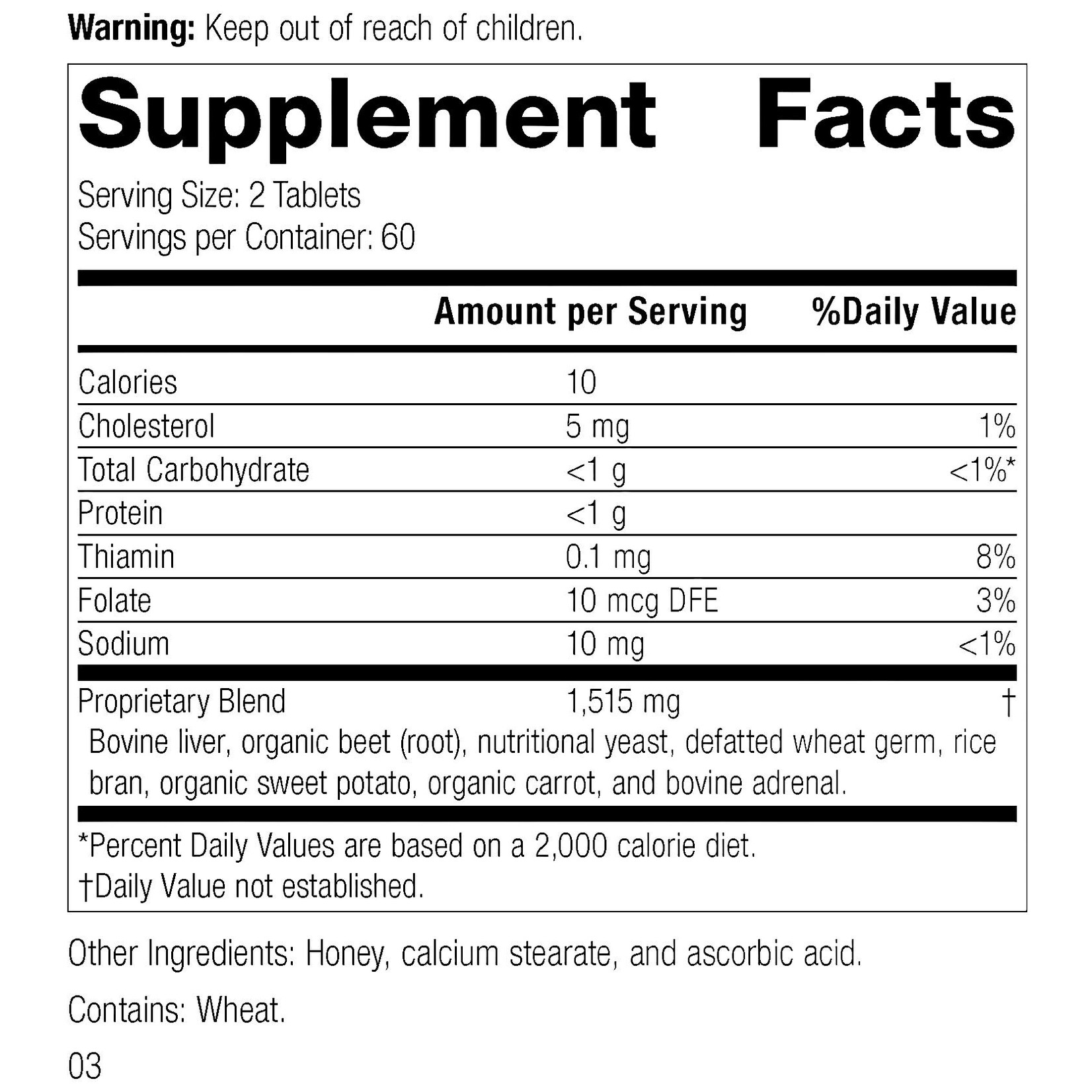 Cataplex B-Core 120t Standard Process