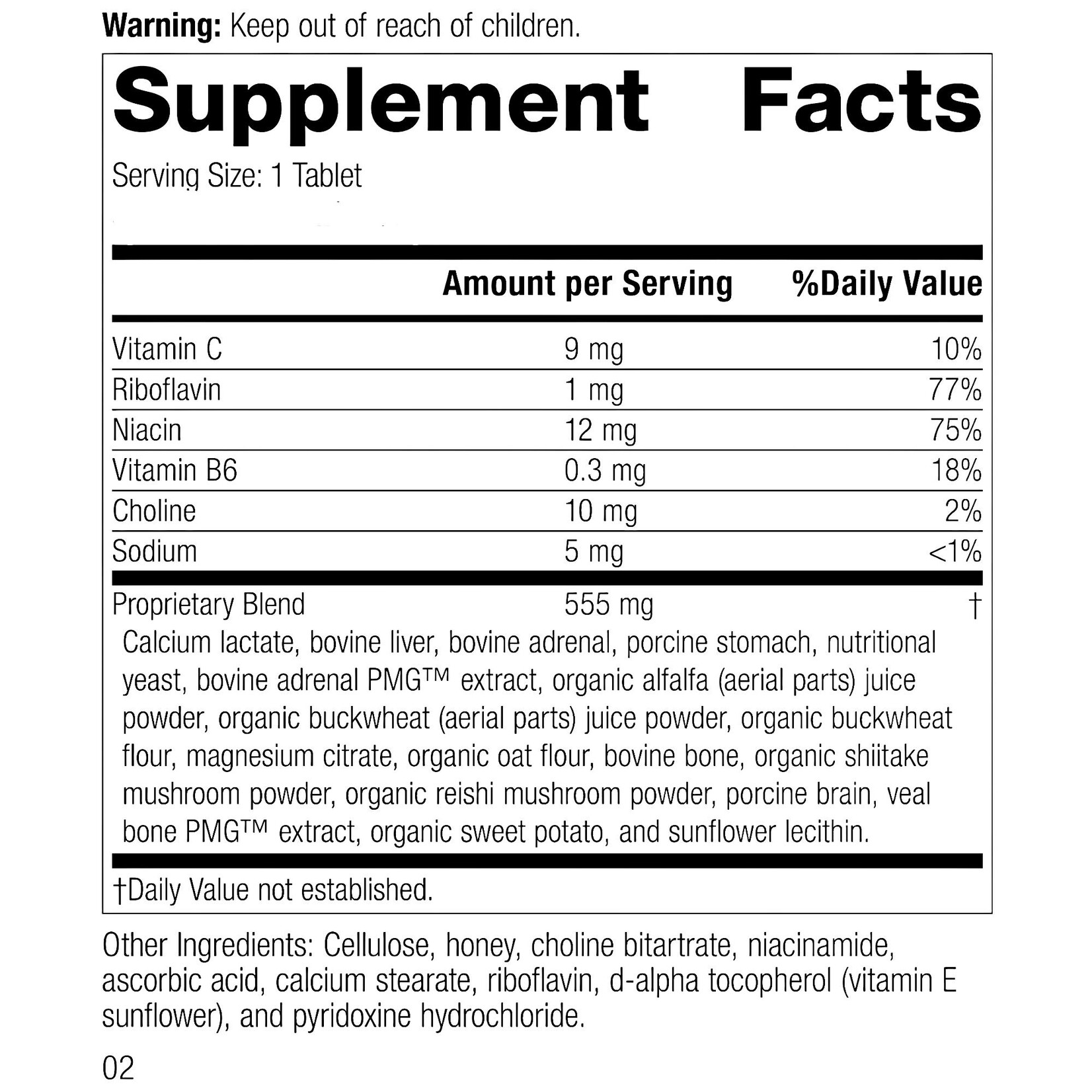 Drenamin 270t Standard Process *new size*