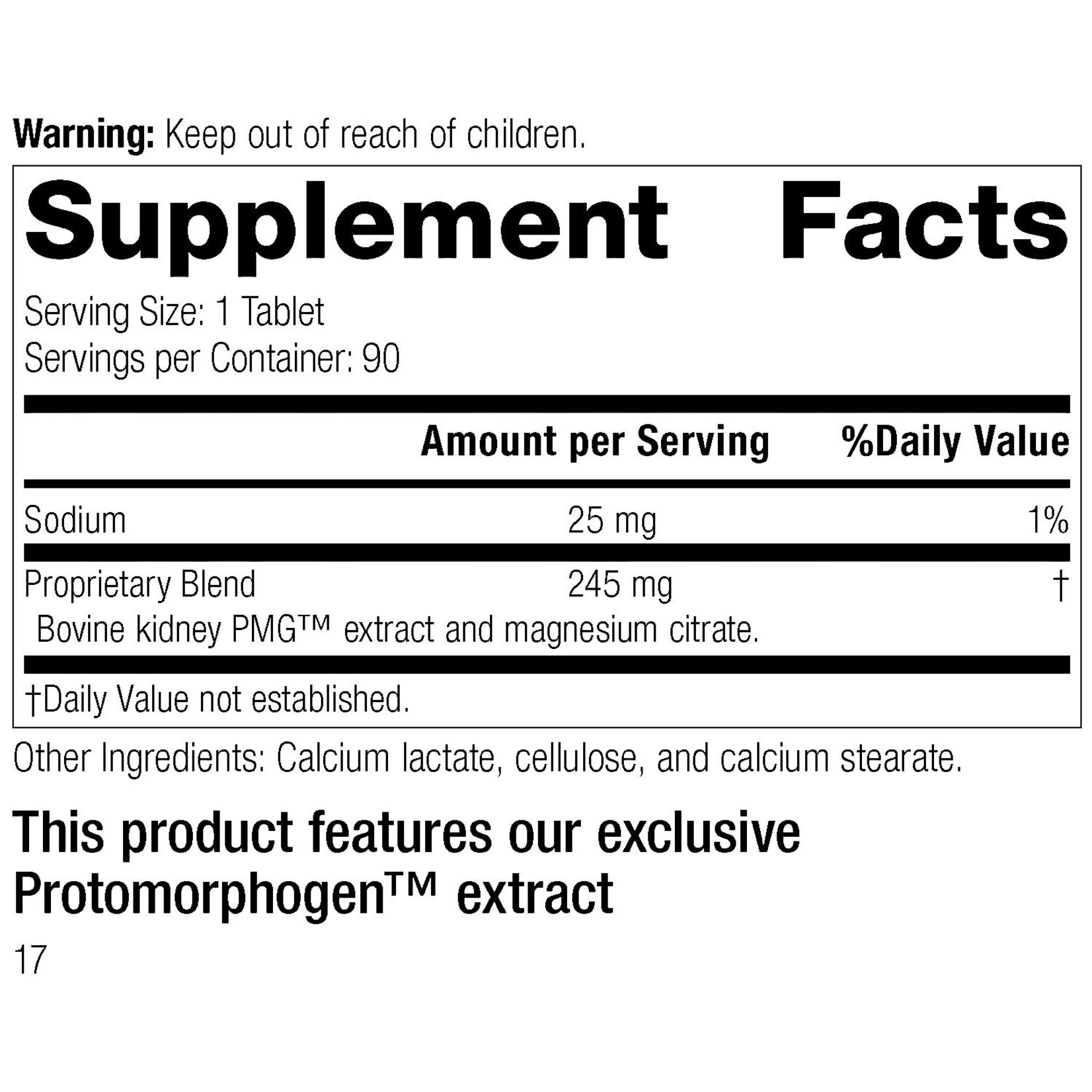 Renatrophin PMG 90t Standard Process
