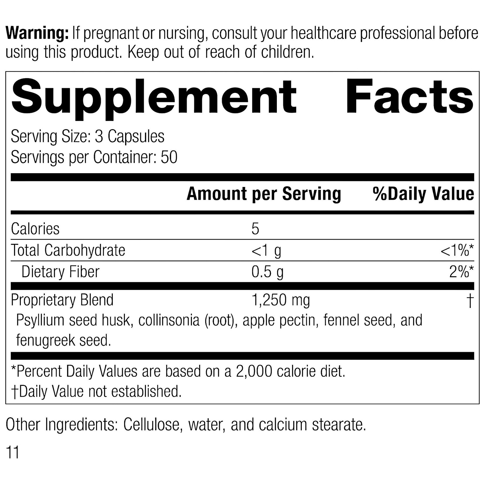 Gastro-Fiber 150c Standard Process