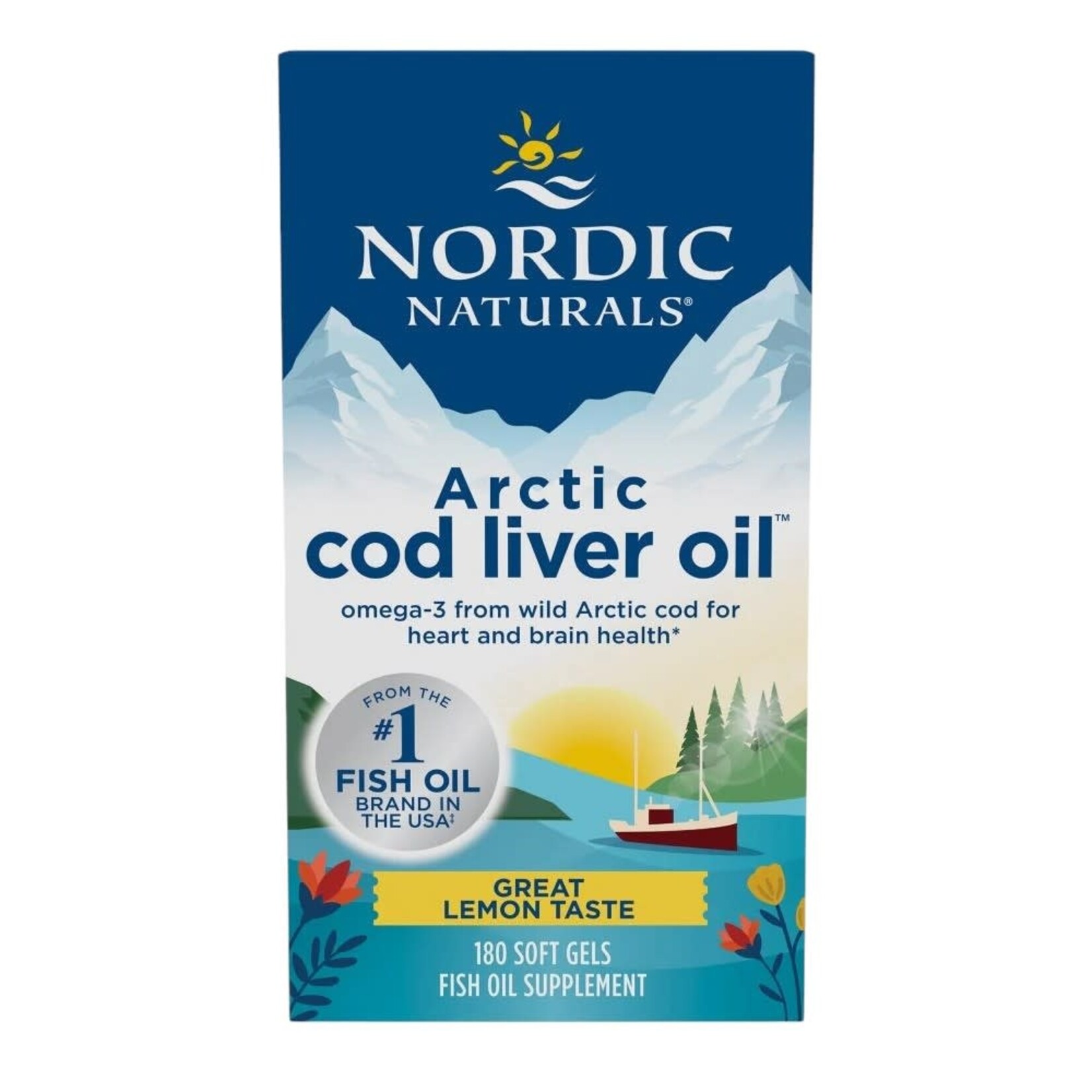 Nordic Naturals Arctic Cod Liver Oil 180sg Lemon Nordic Naturals
