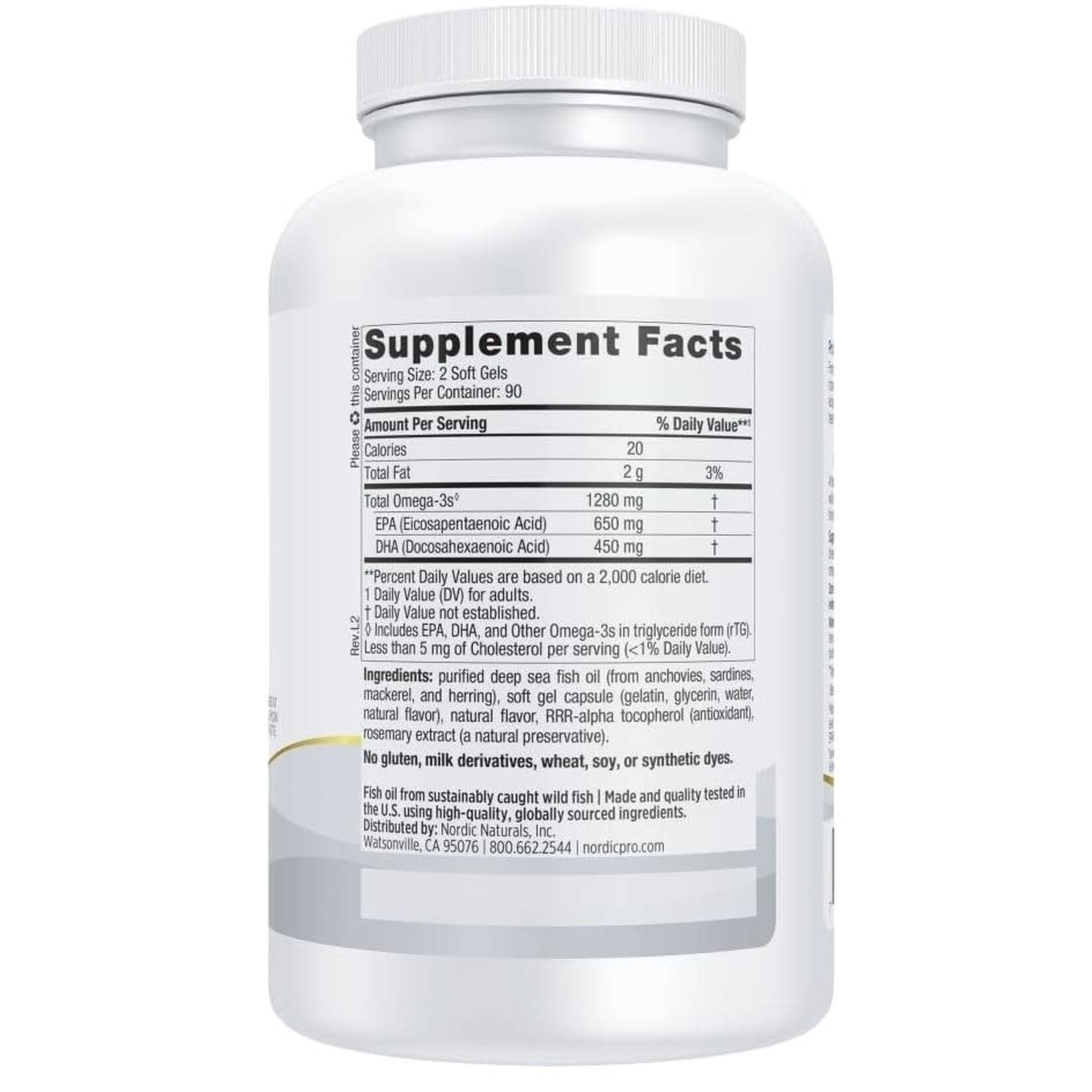 Nordic Naturals Pro Omega 650mg EPA/450mg DHA 180ct Nordic Naturals
