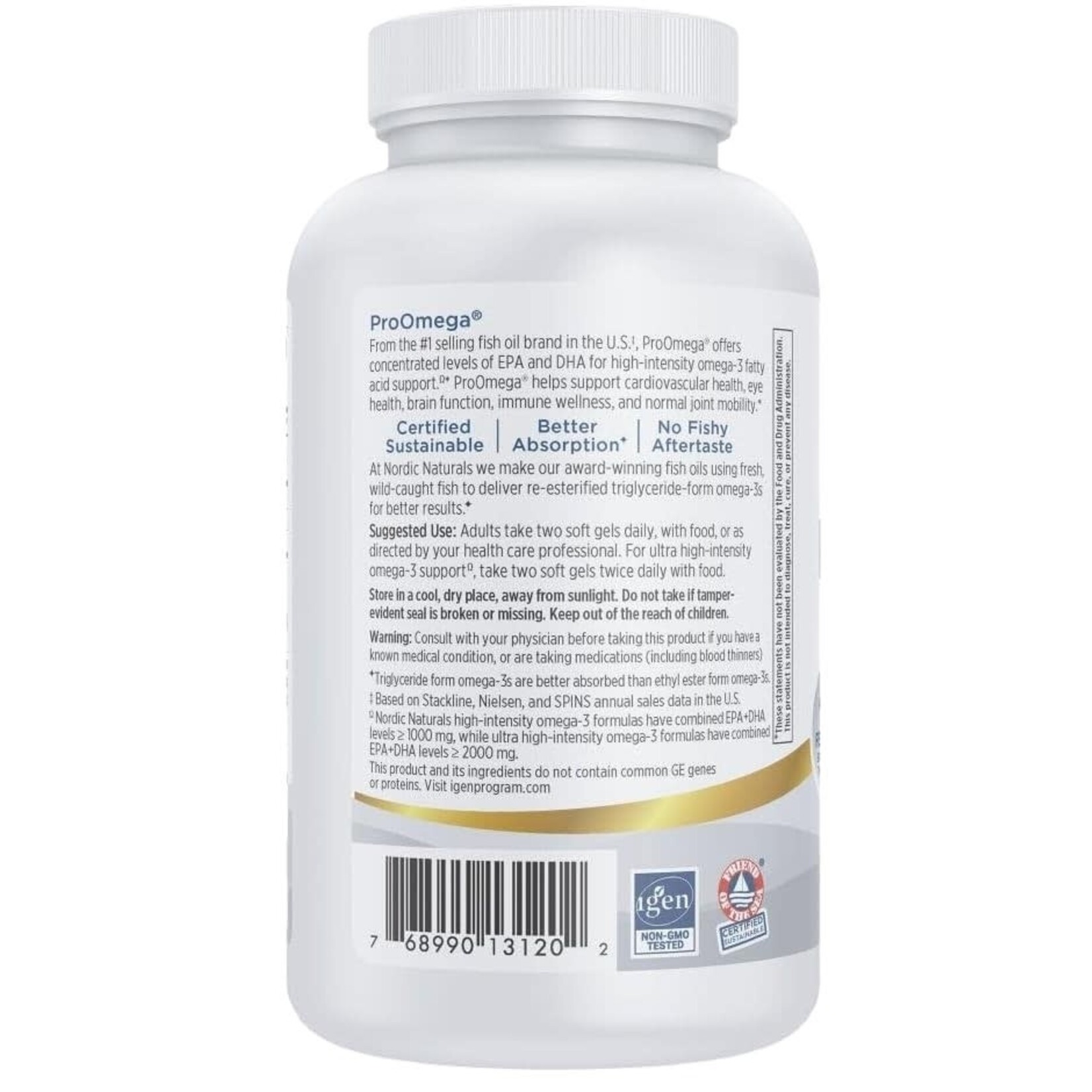 Nordic Naturals Pro Omega 650 EPA/450 DHA 120c Nordic Naturals