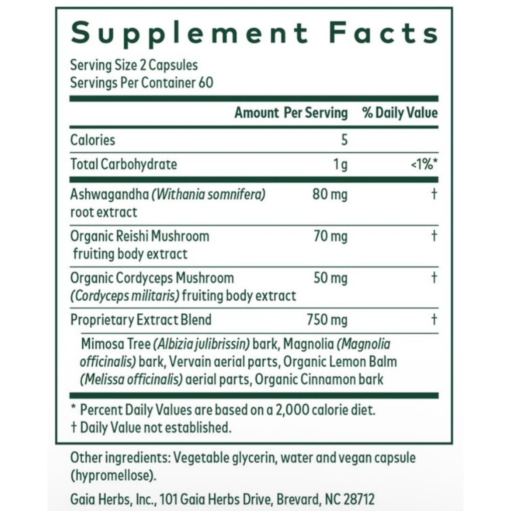 GAIA Herbs Nighttime HPA Phyto 120c Gaia