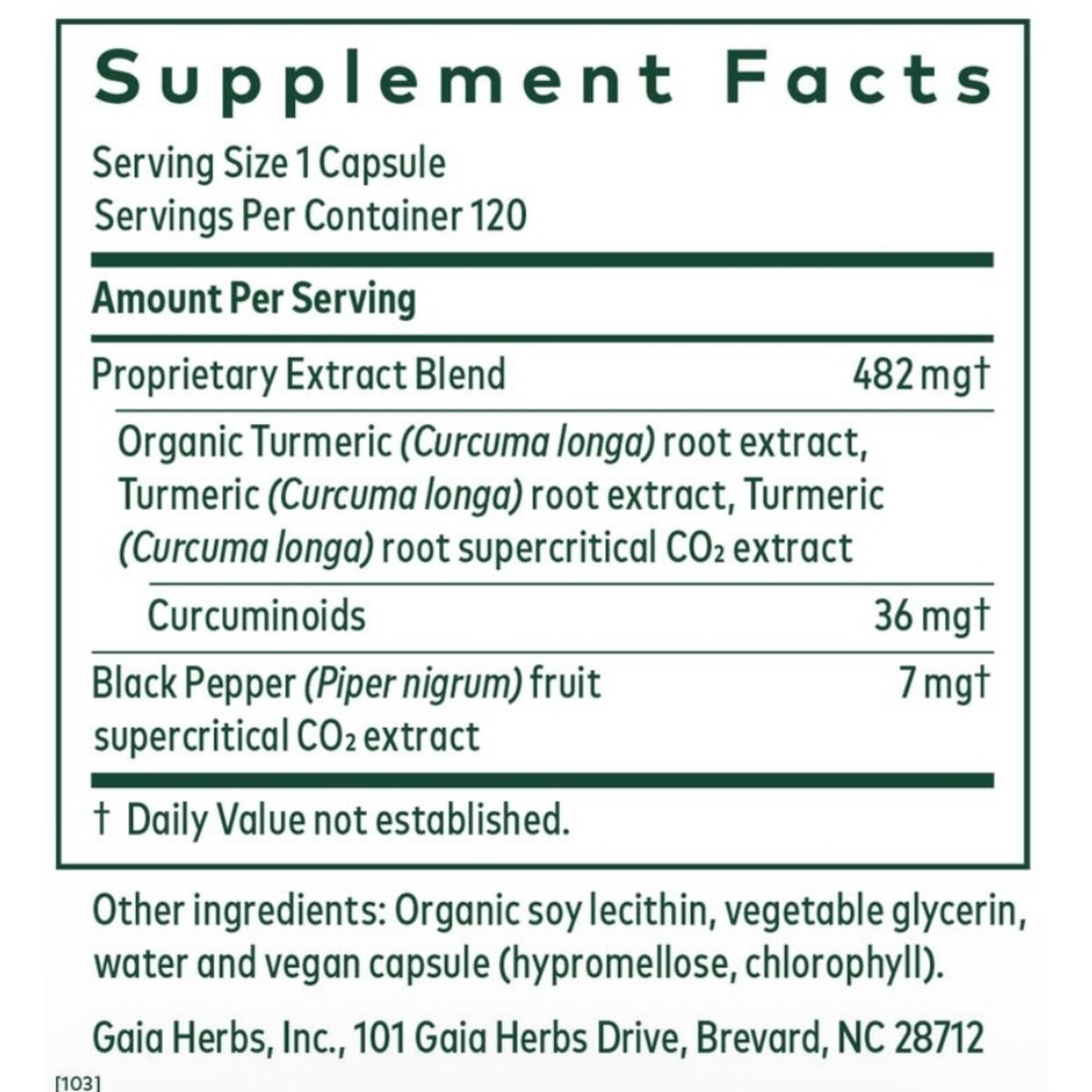 GAIA Herbs Curcuma Supreme 120c Gaia